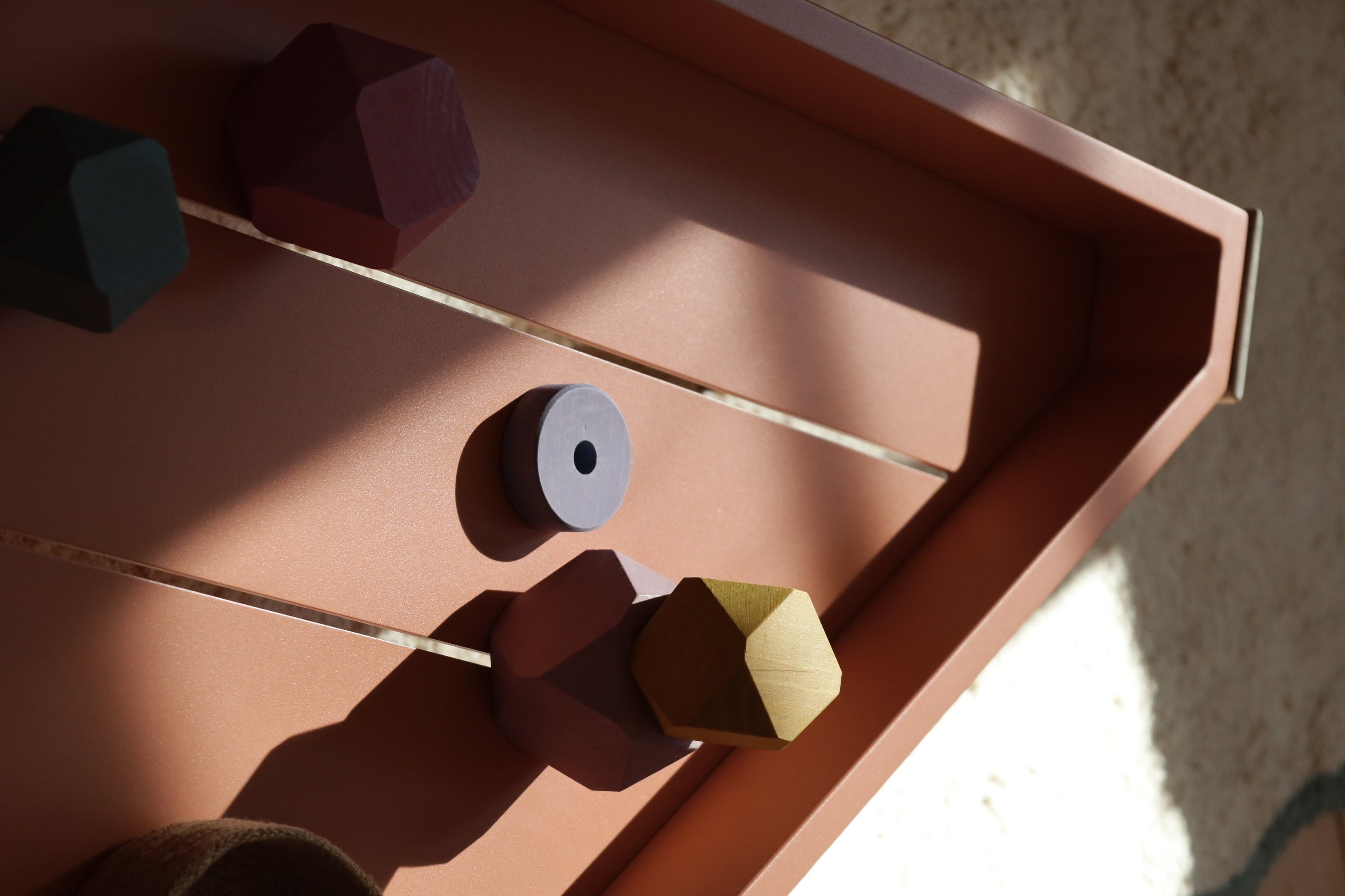 Brixx Beistelltisch Aluminium Teakholz Rosa