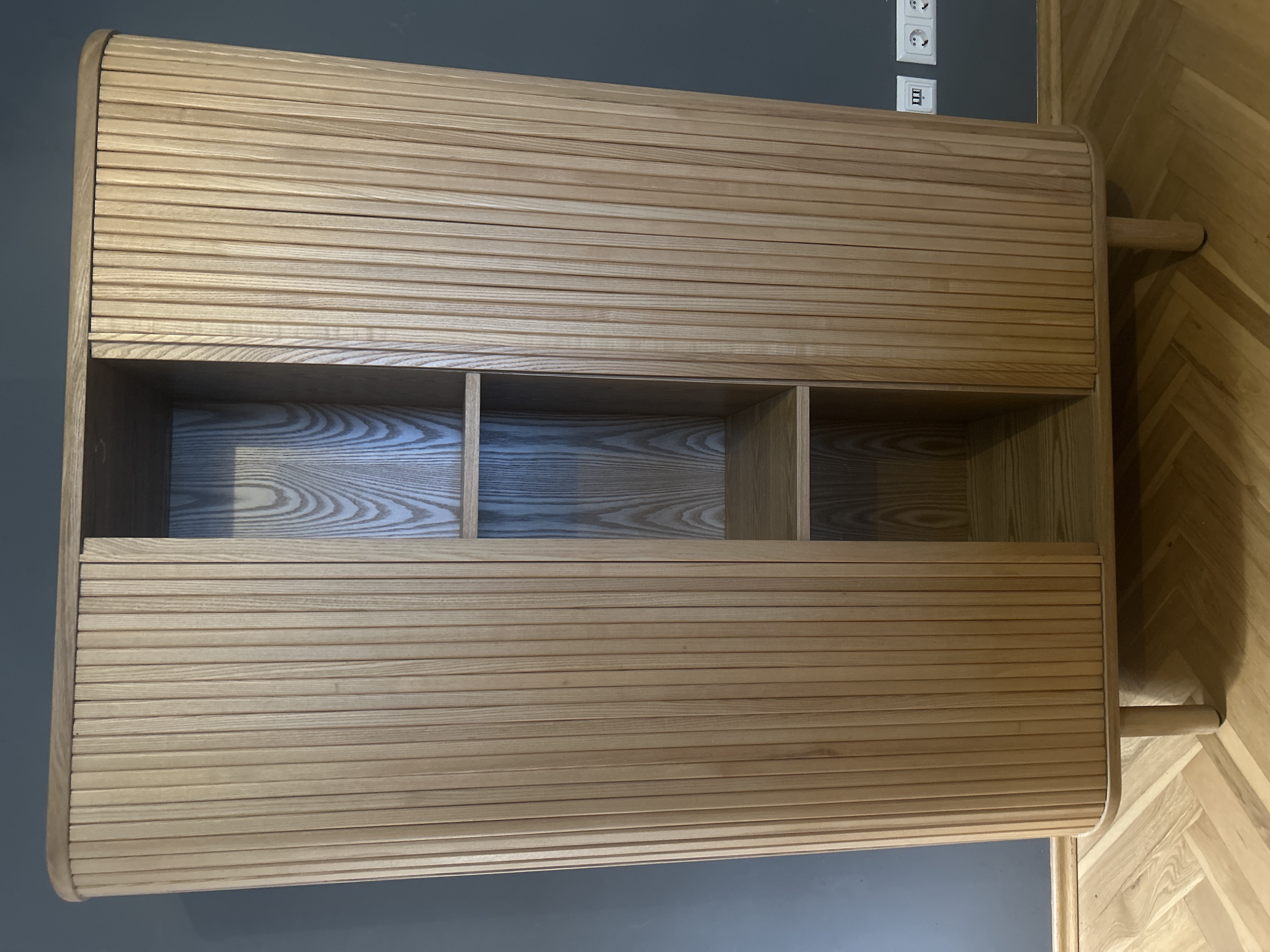 Mailen Highboard Holz Hellbraun