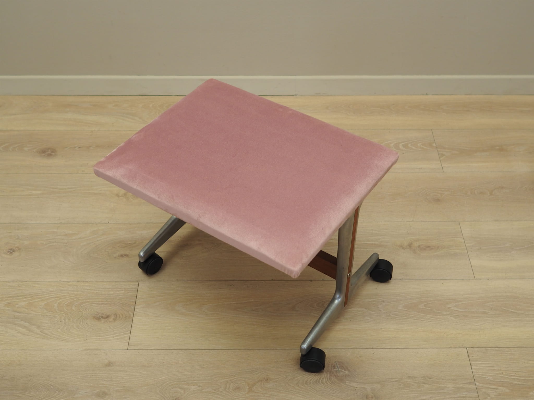 Vintage footstool Textile Wood Pink 1960s