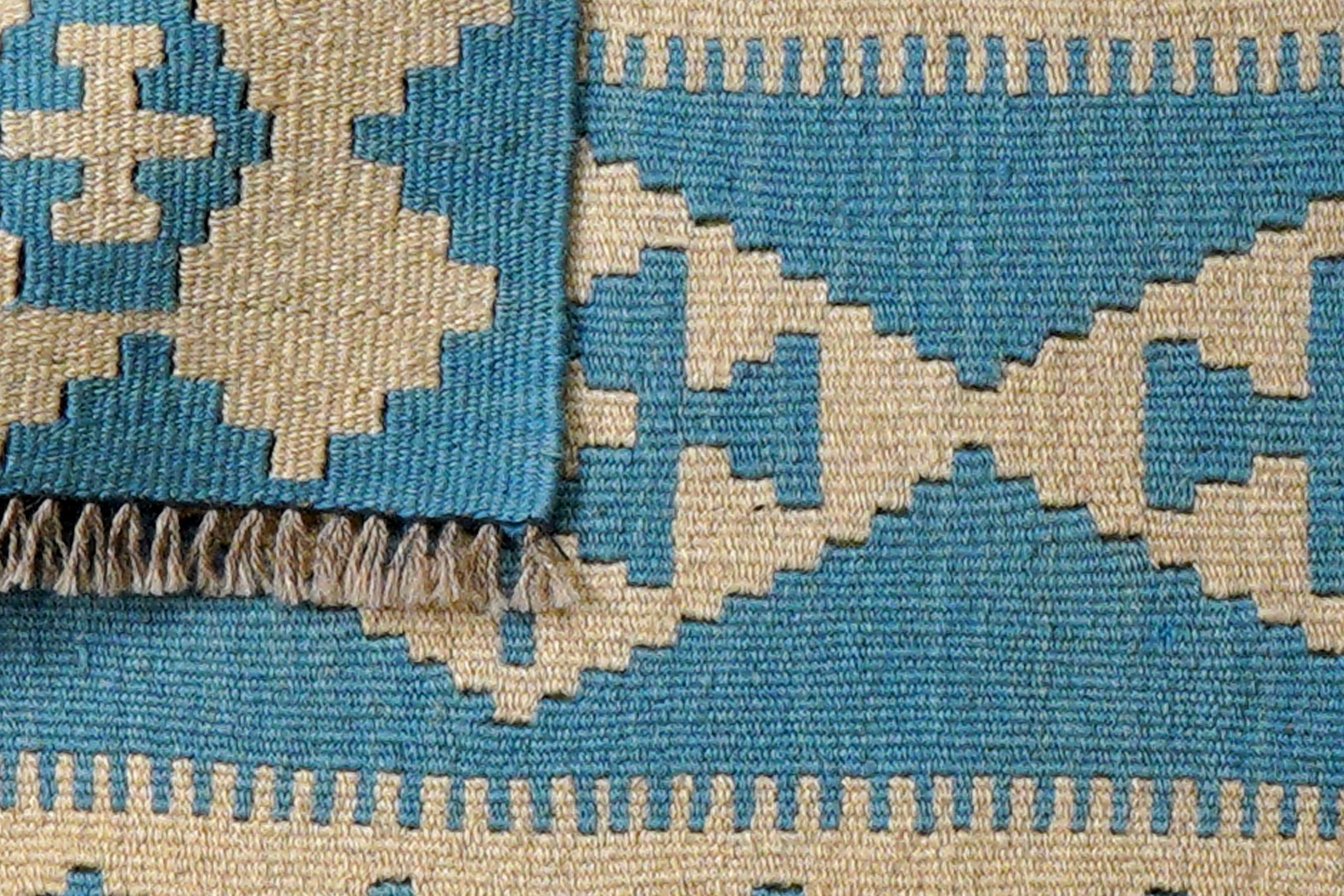 Kilim Gashgai Teppich Blau