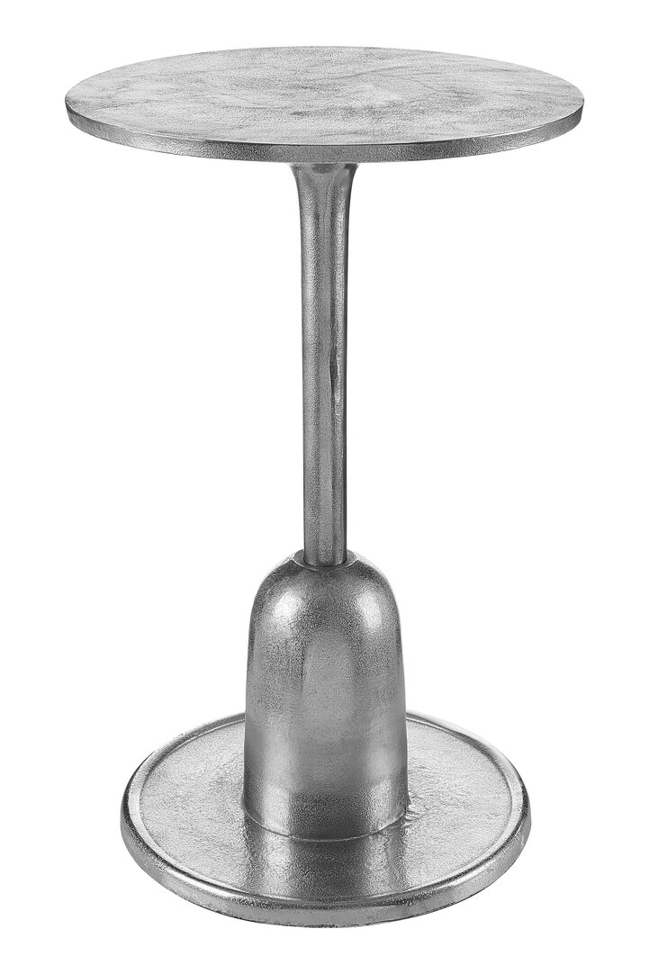 Halle Runder Beistelltisch Aluminium Silber