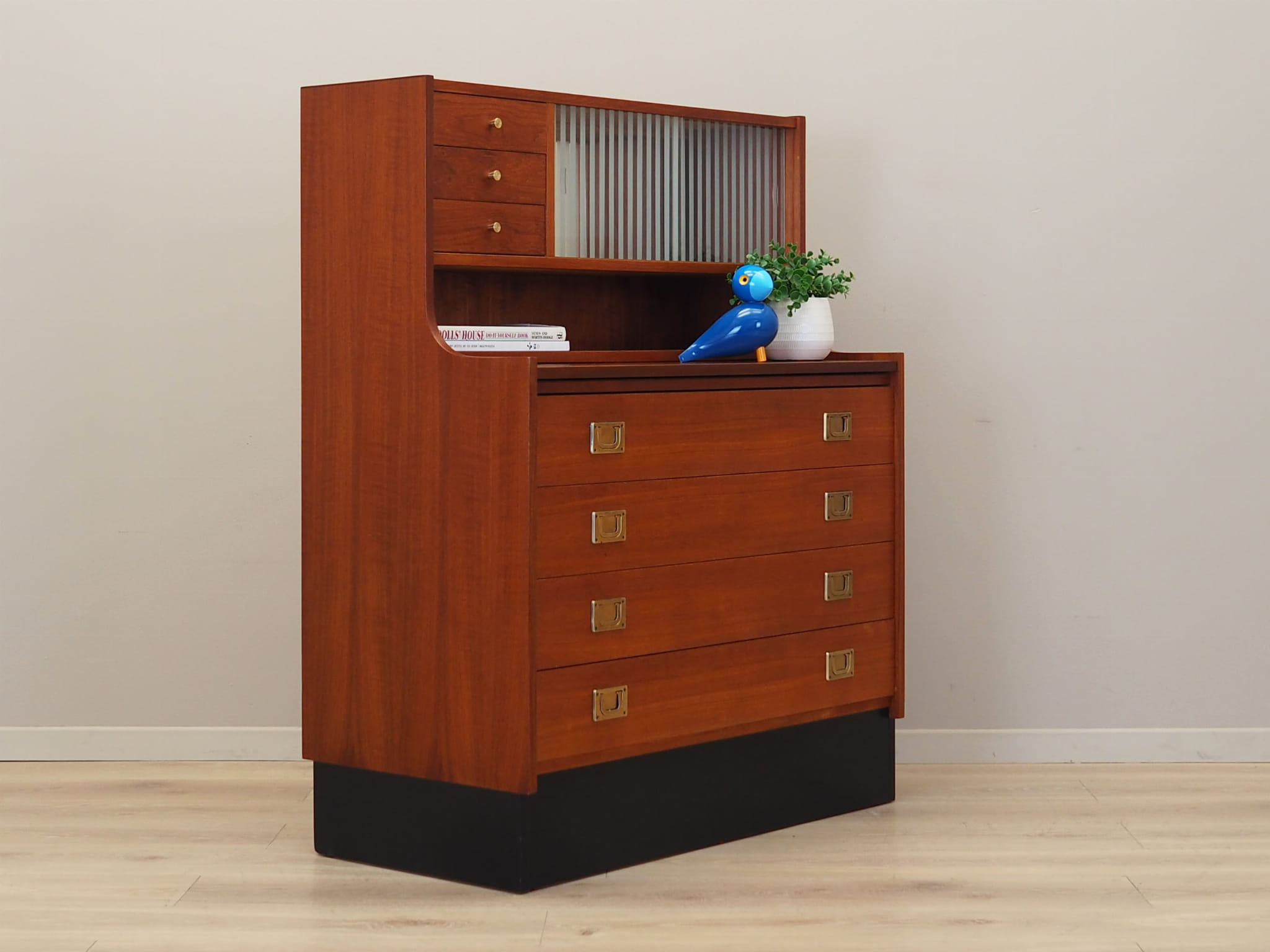 Vintage Secretary Teak Brown 1970s