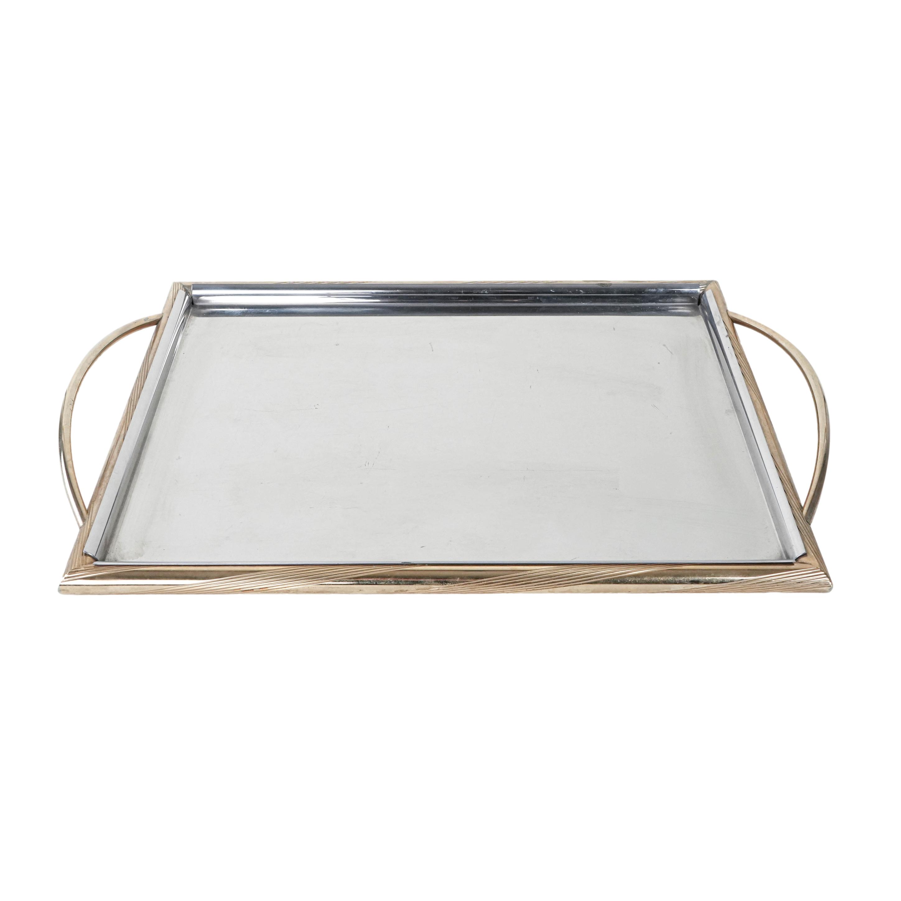 Stainless steel tray silver