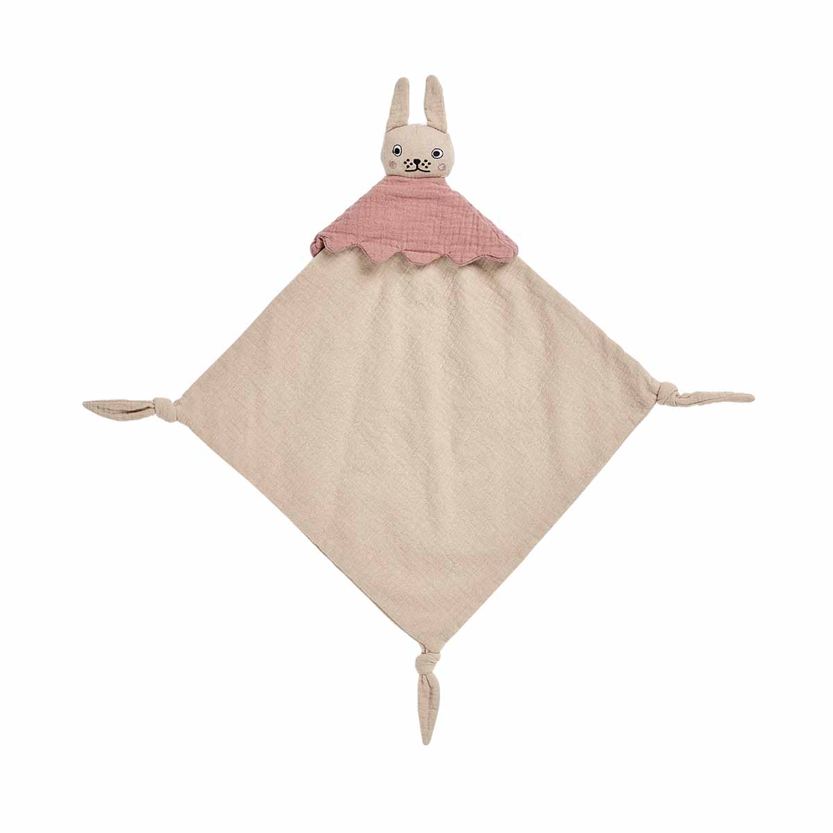 Ninka Hase Schmusetuch Baumwolle Pink