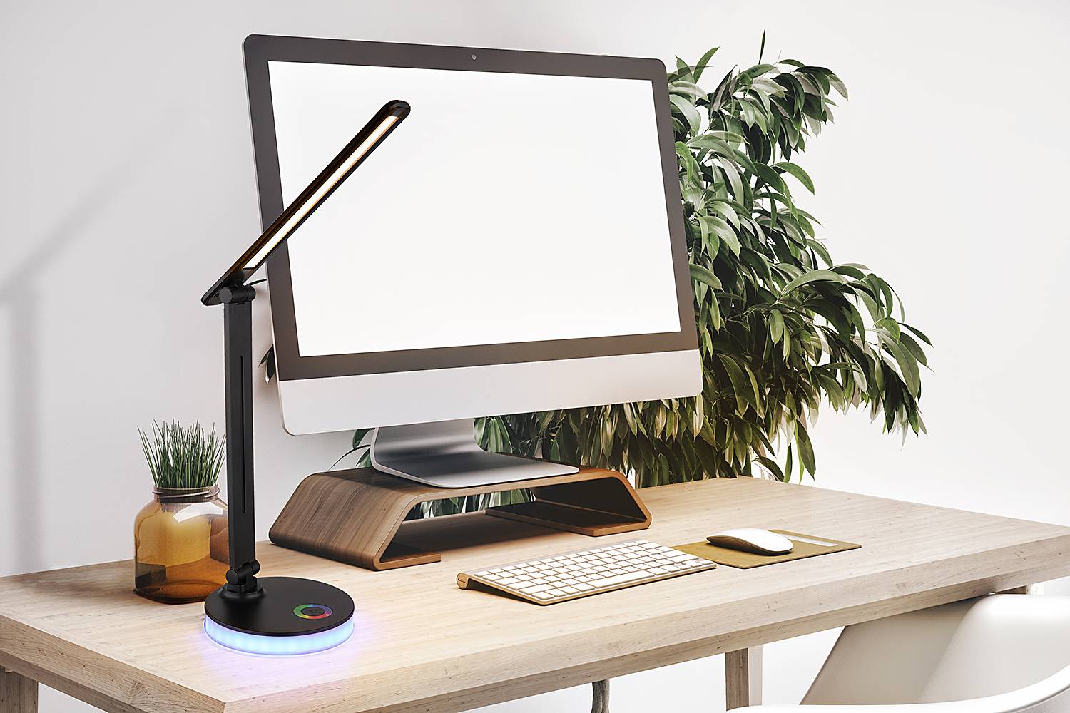 Geraldo LED Table Lamp Acrylic Glass 2-light