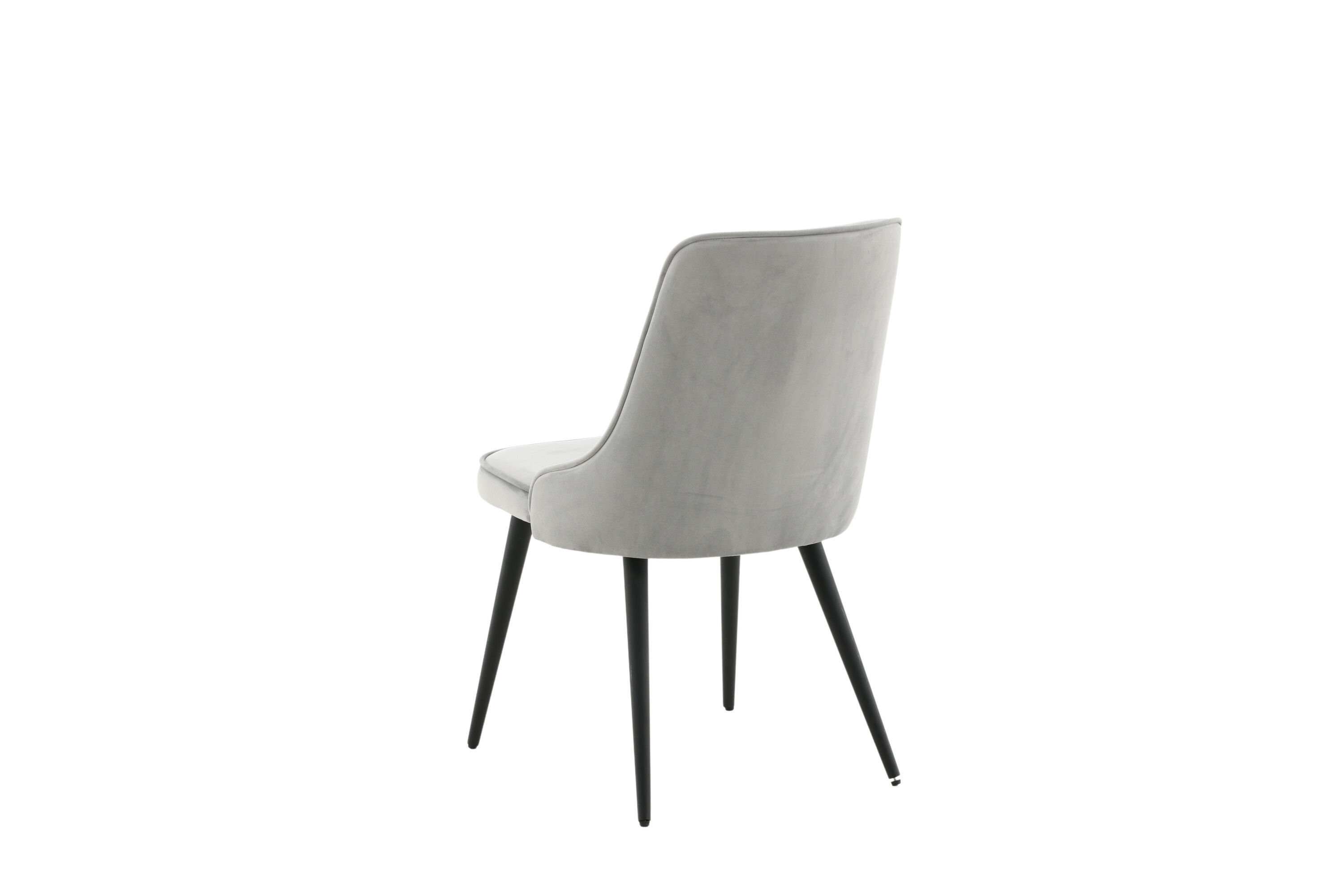 2x Esszimmerstuhl-Set Samt Deluxe Hellgraue