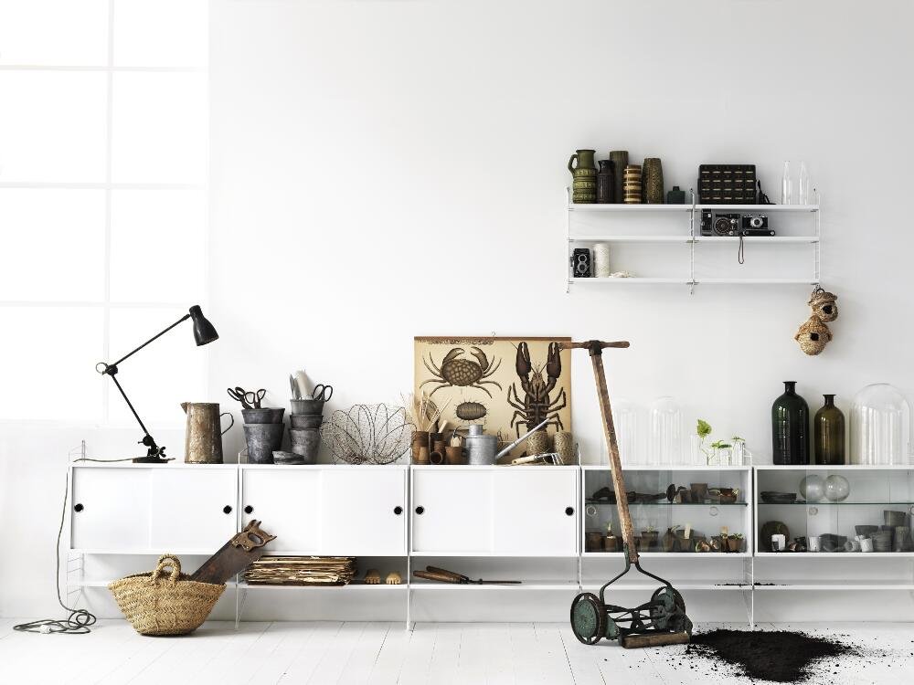 Vitrinenschrank Beige