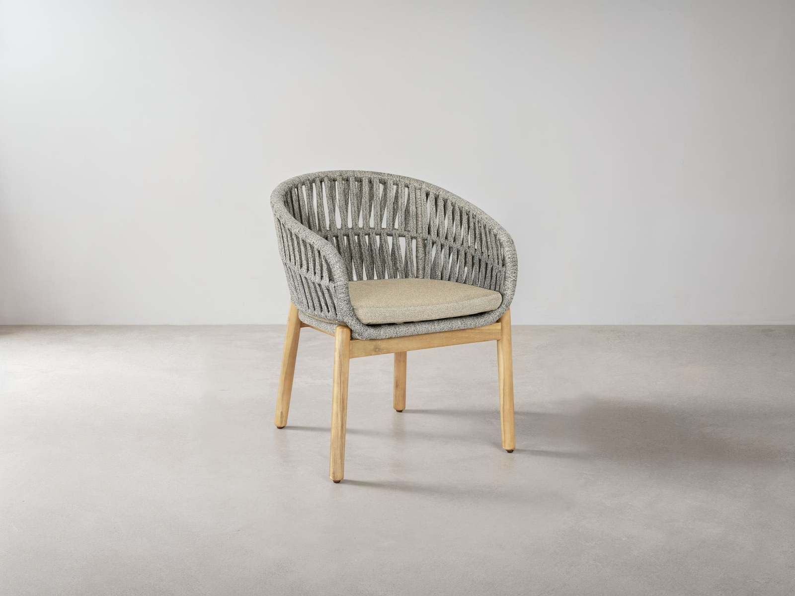 Gartenstuhl Jondal Polyester Hellbraun 63.5x60x78 cm