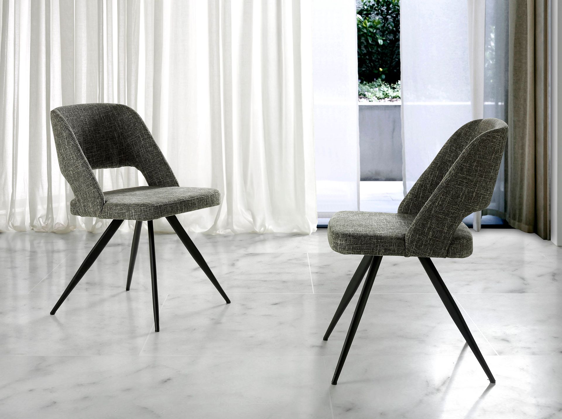 4010 Dining chair Spain fabric Grey