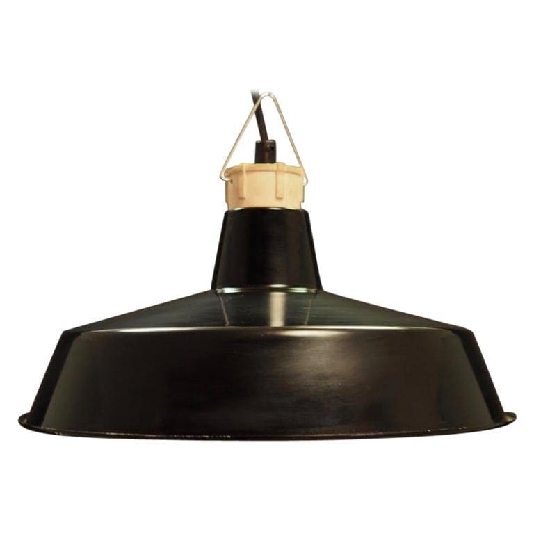 Vintage pendant lamp metal black 1960s