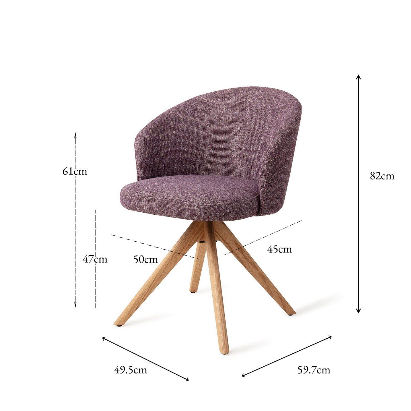 Niimi Esszimmerstuhl Perfect Plum