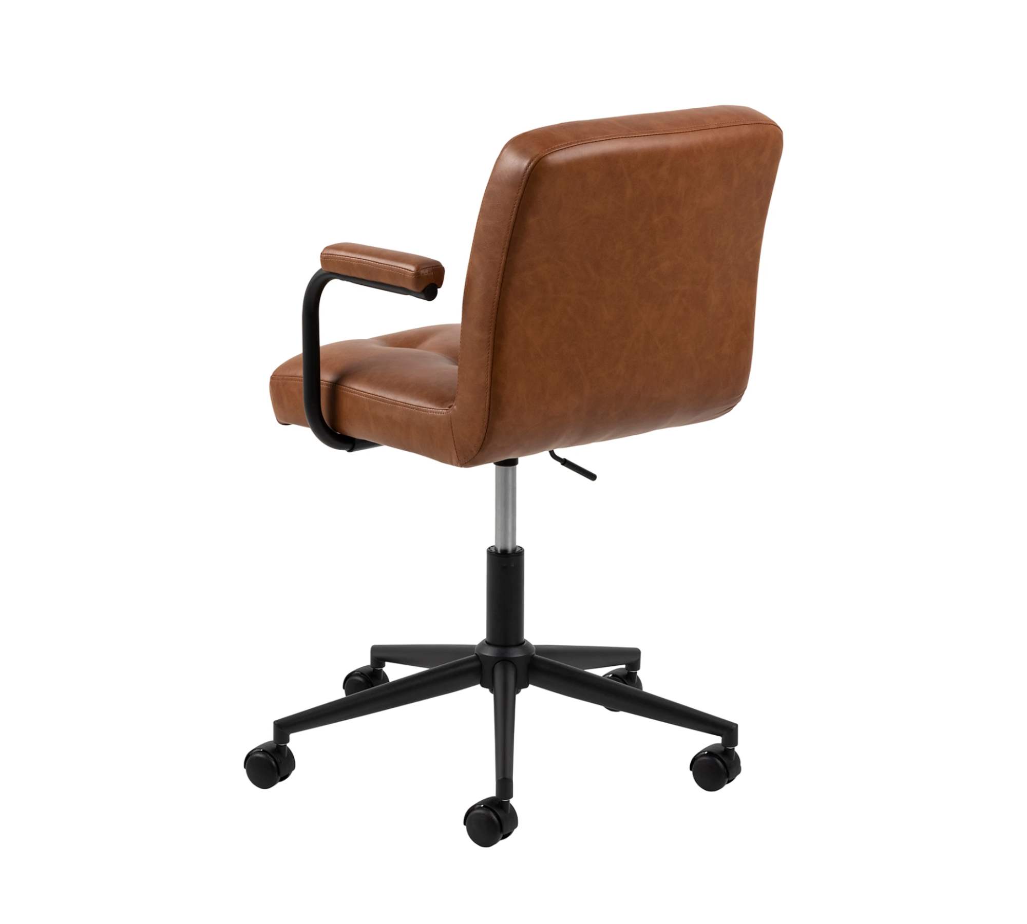 Bürostuhl Kunstleder Vintage Cognac