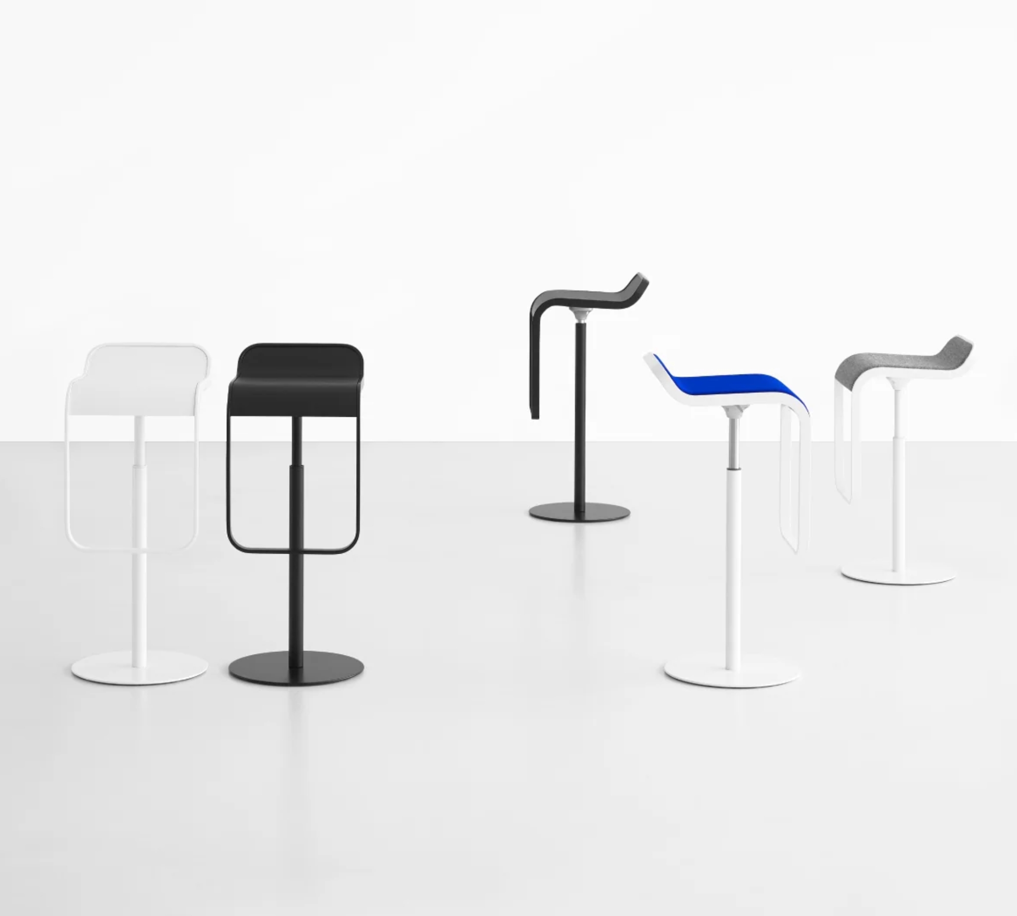 LEM Bar stools Wood Chrome Black