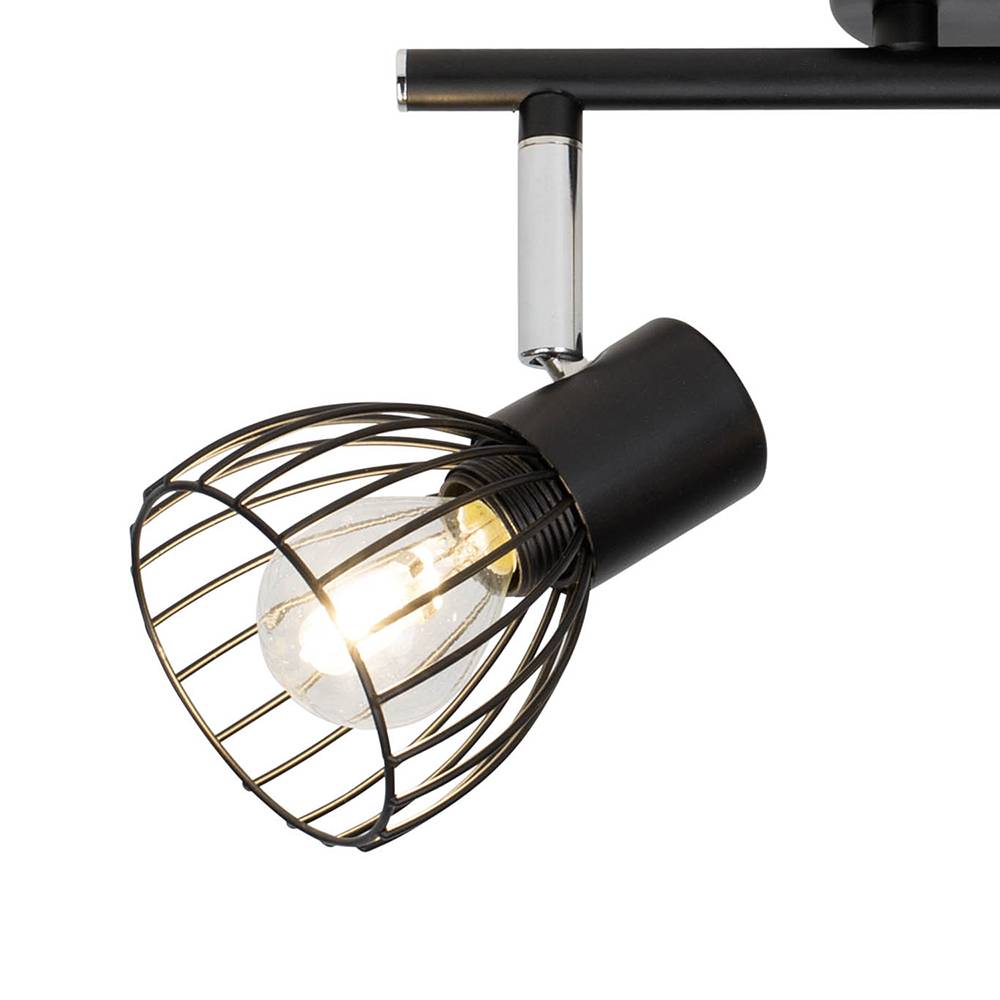 Deckenstrahler Blacky I Stahl Flammenanzahl: 2