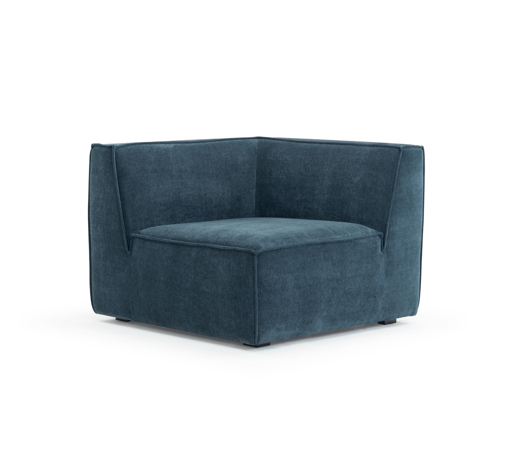 Dane 1-Sitzer Eckmodul Rechts Danny Dusty Blue