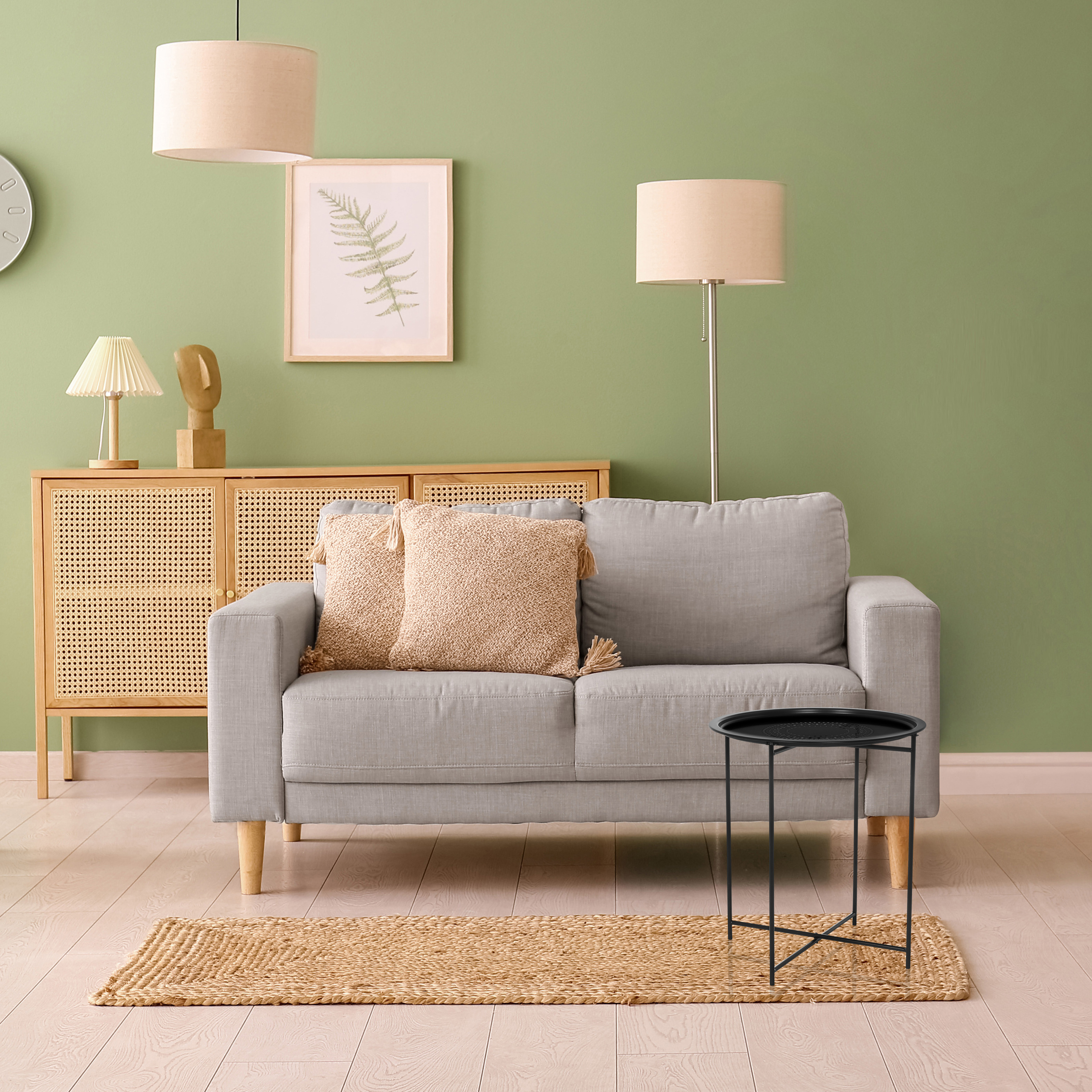 ALLRUND Beistelltisch Metall Schwarz