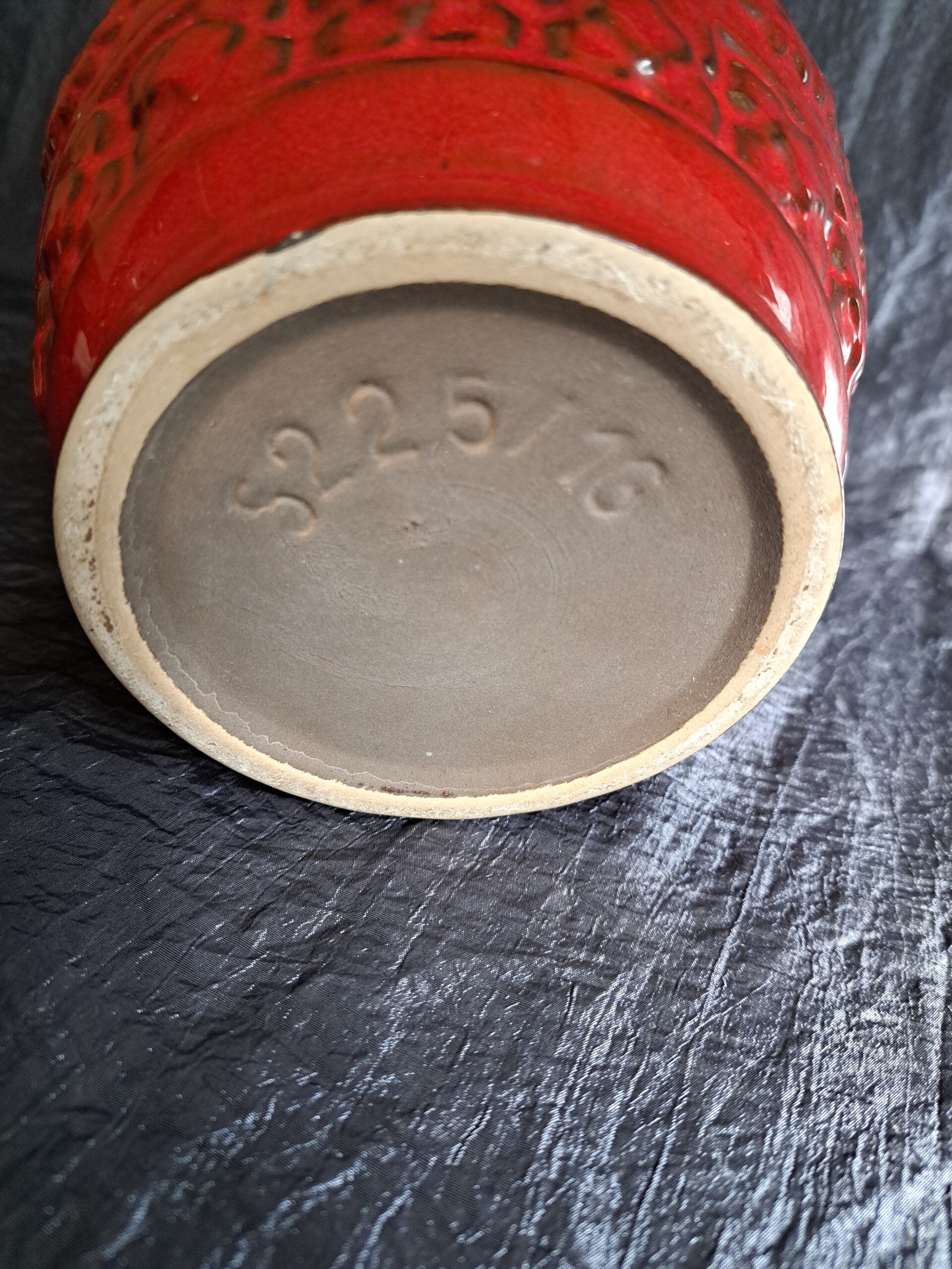 Vintage Keramik Blumentopf Rot