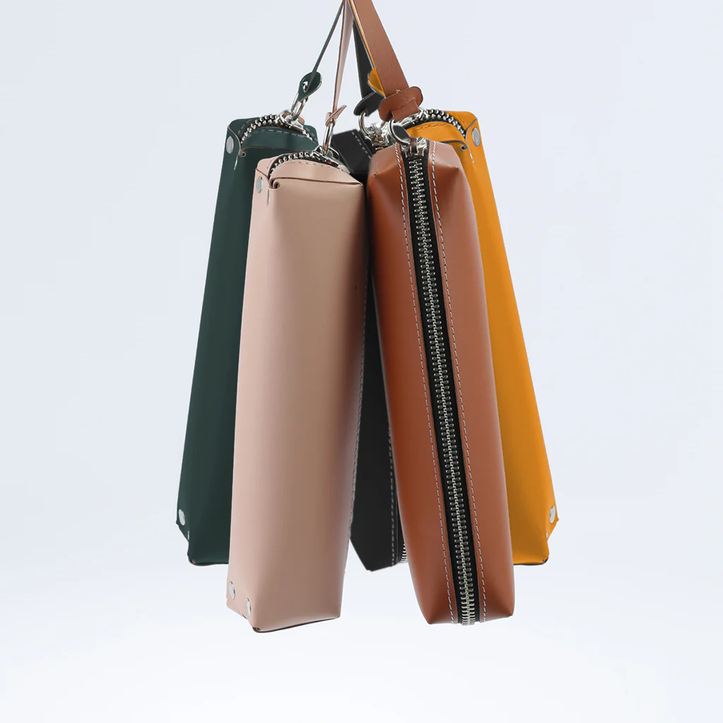 Federtasche Urban 3D S 100% Recyceltes Leder Petrol