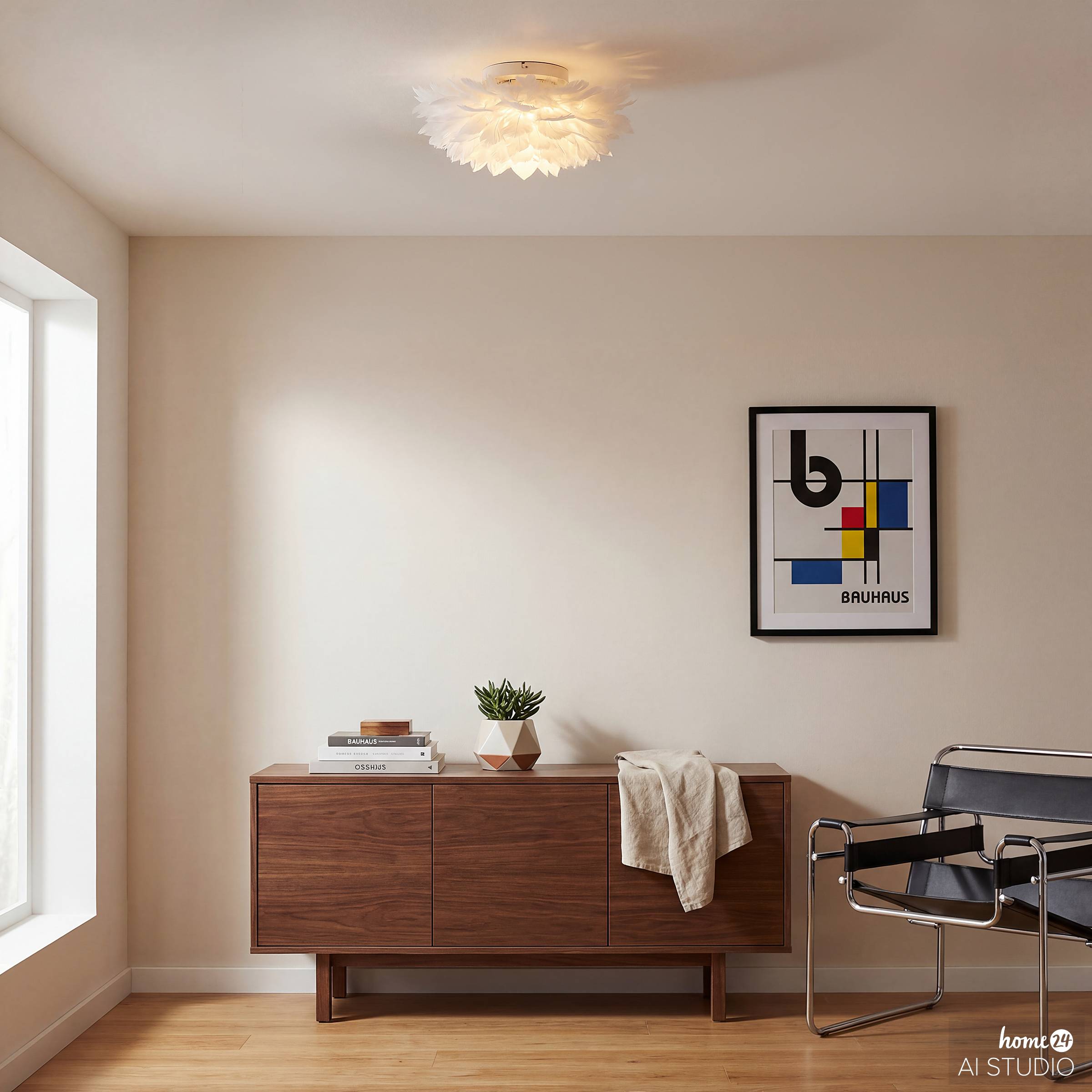 Haloa Deckenleuchte 1-flammig Federn Eisen