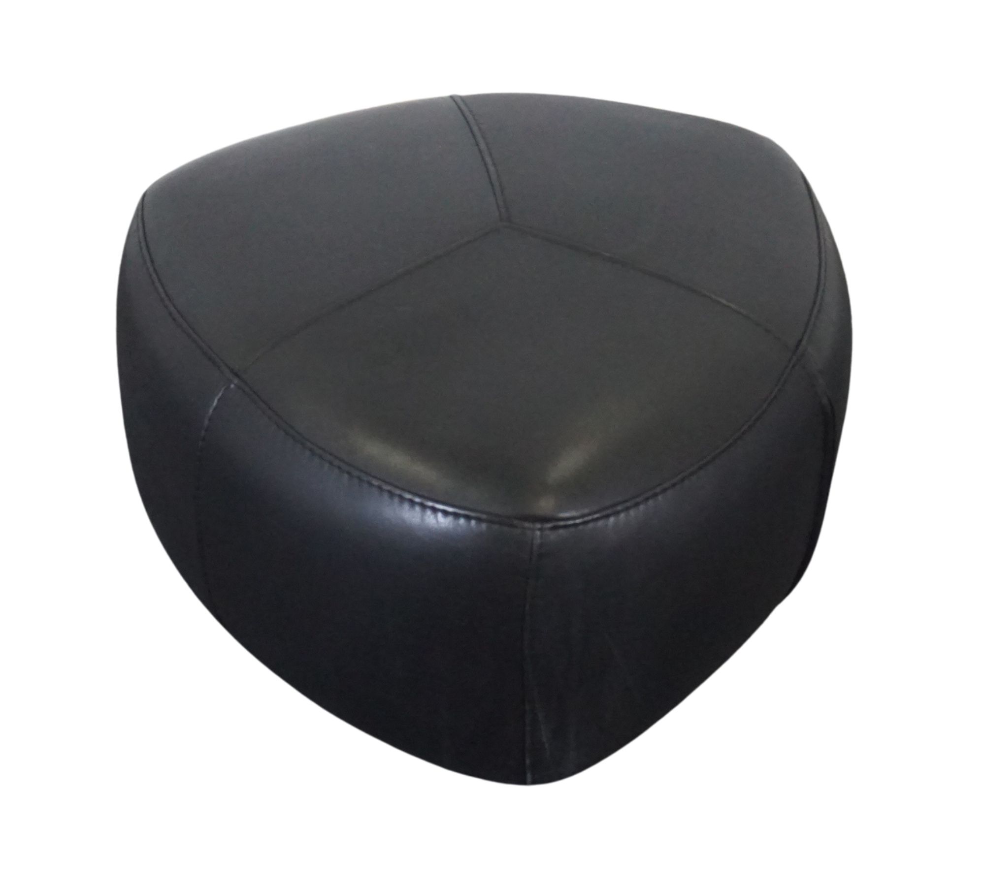 Pouf in pelle Bermuda Sienna Nero