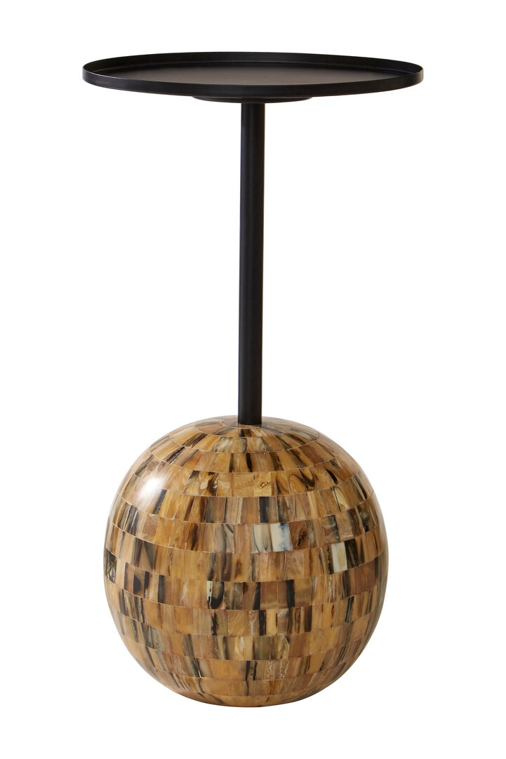 Rova Side Table Iron Black Gold