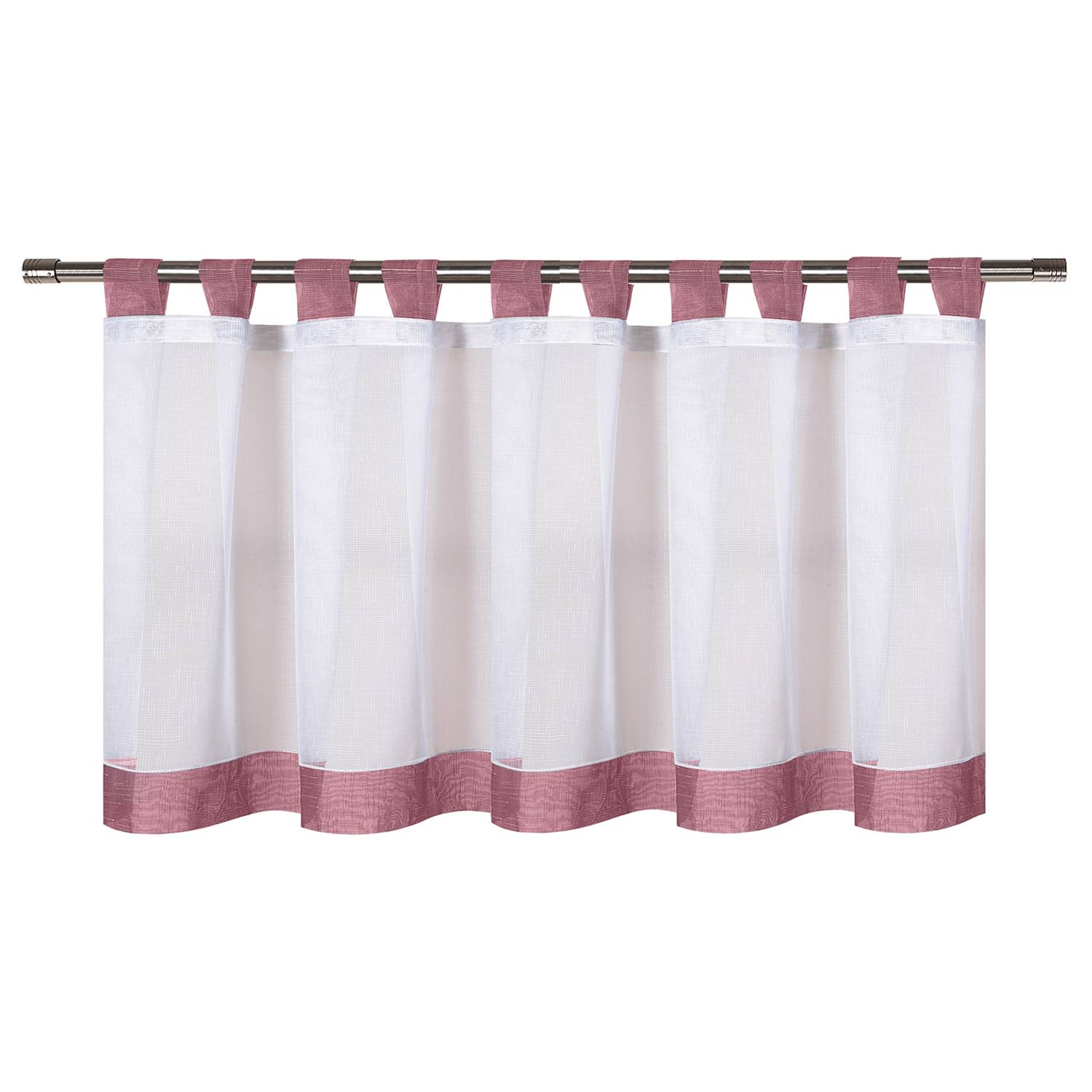 Gardine Thila Webstoff Rostbraun