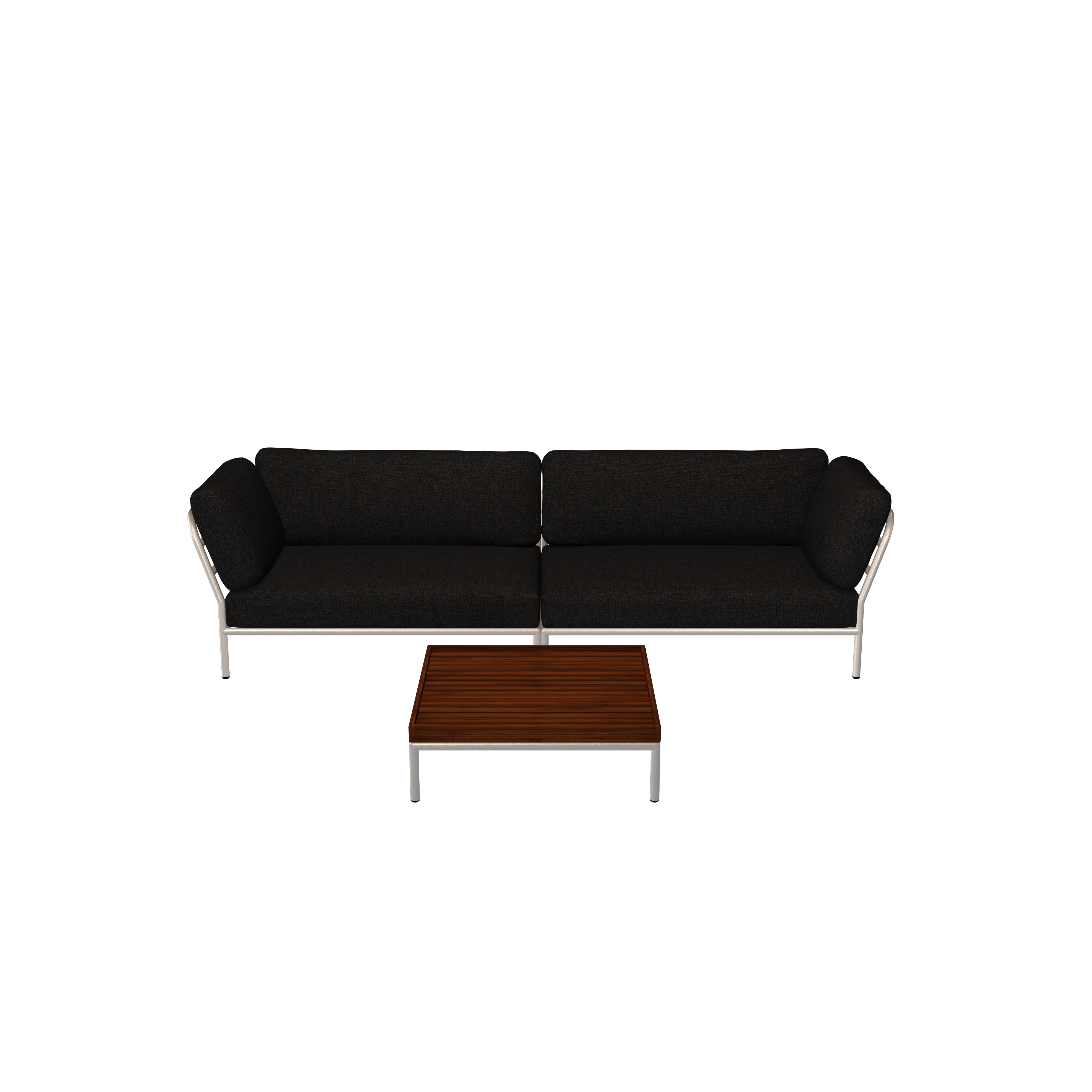 LEVEL Sofa Links, Sofa Rechts & Couchtisch Sooty Grau