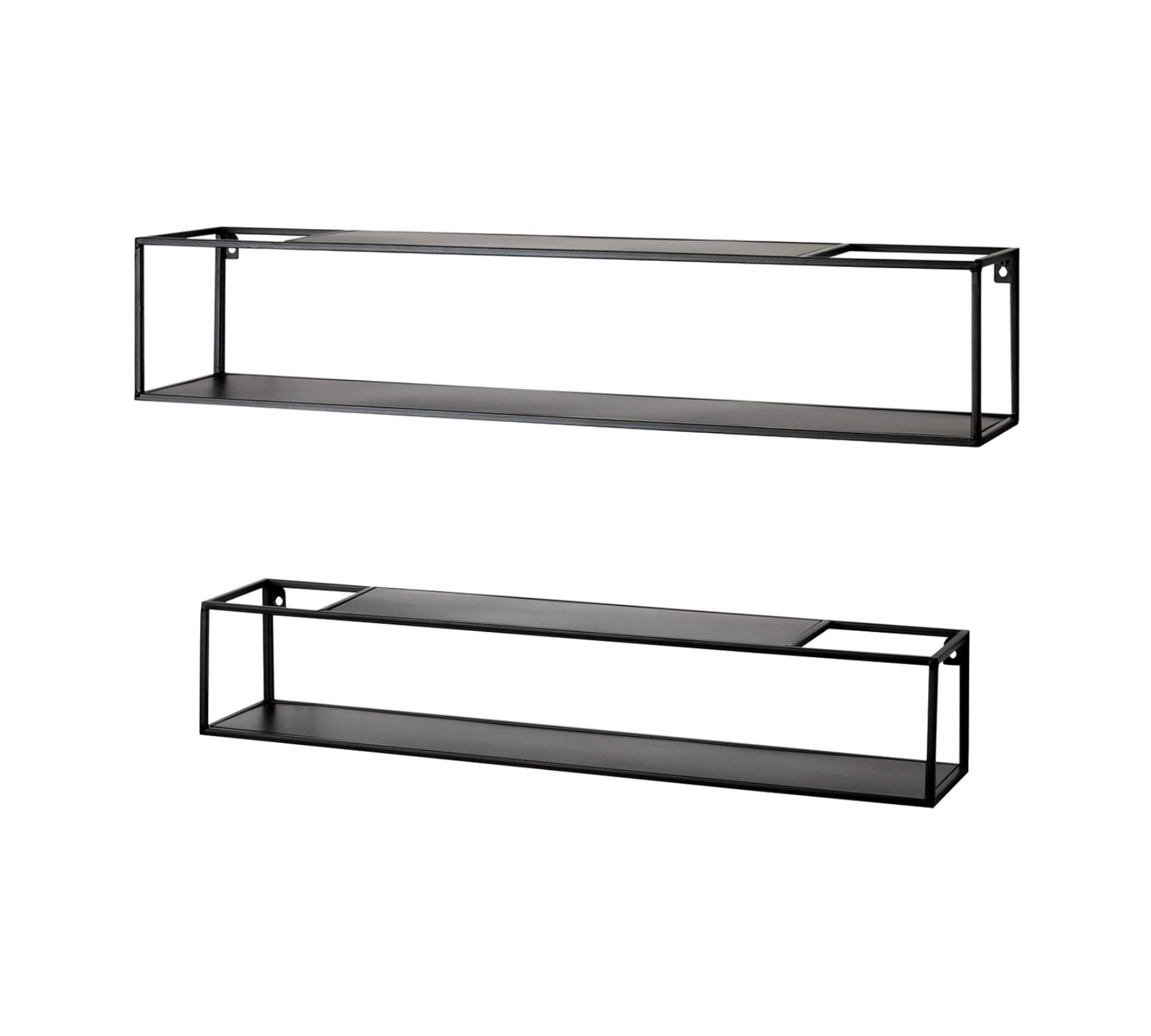 2x Wandregal Metall Schwarz
