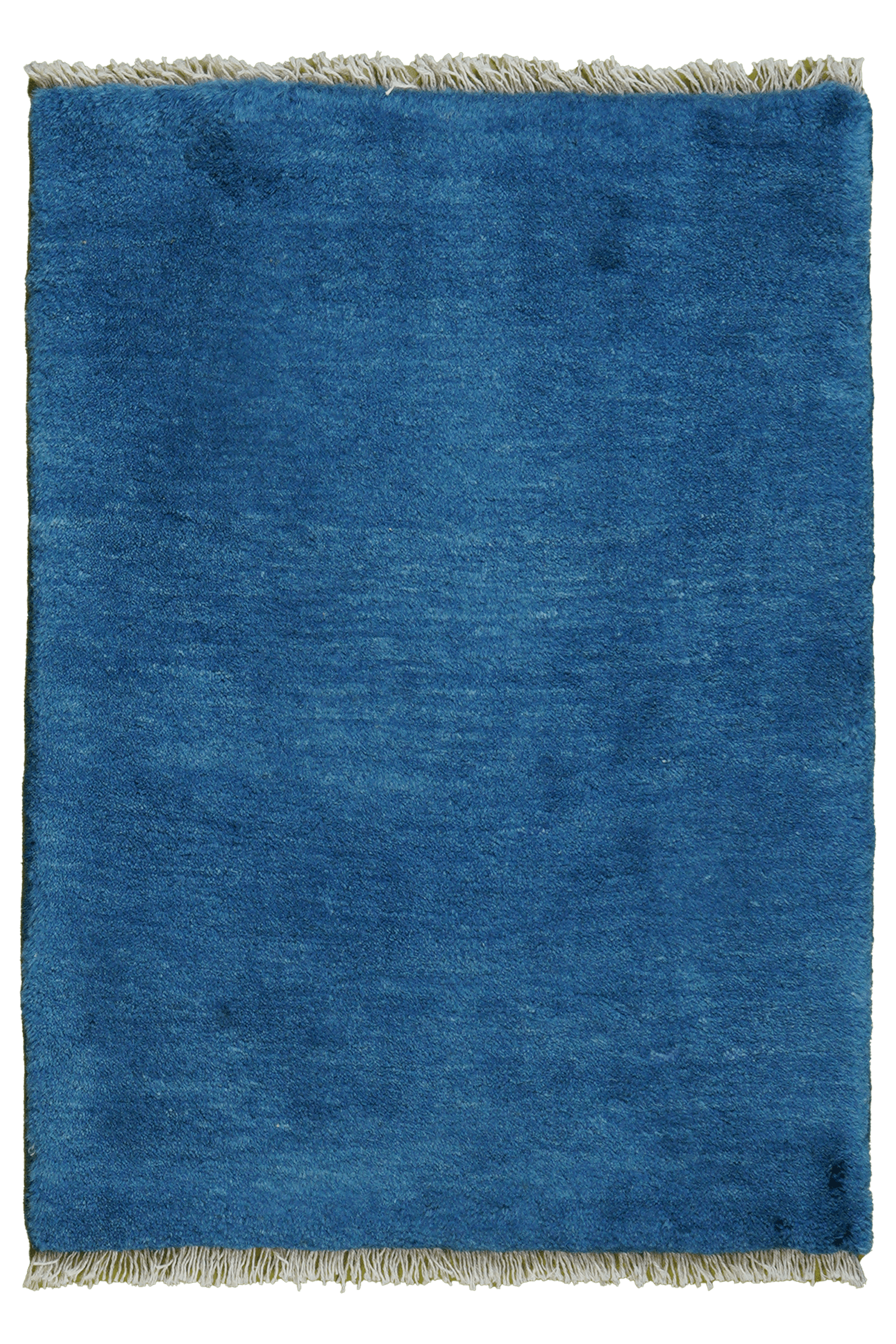 Gabbeh Teppich Wolle Blau