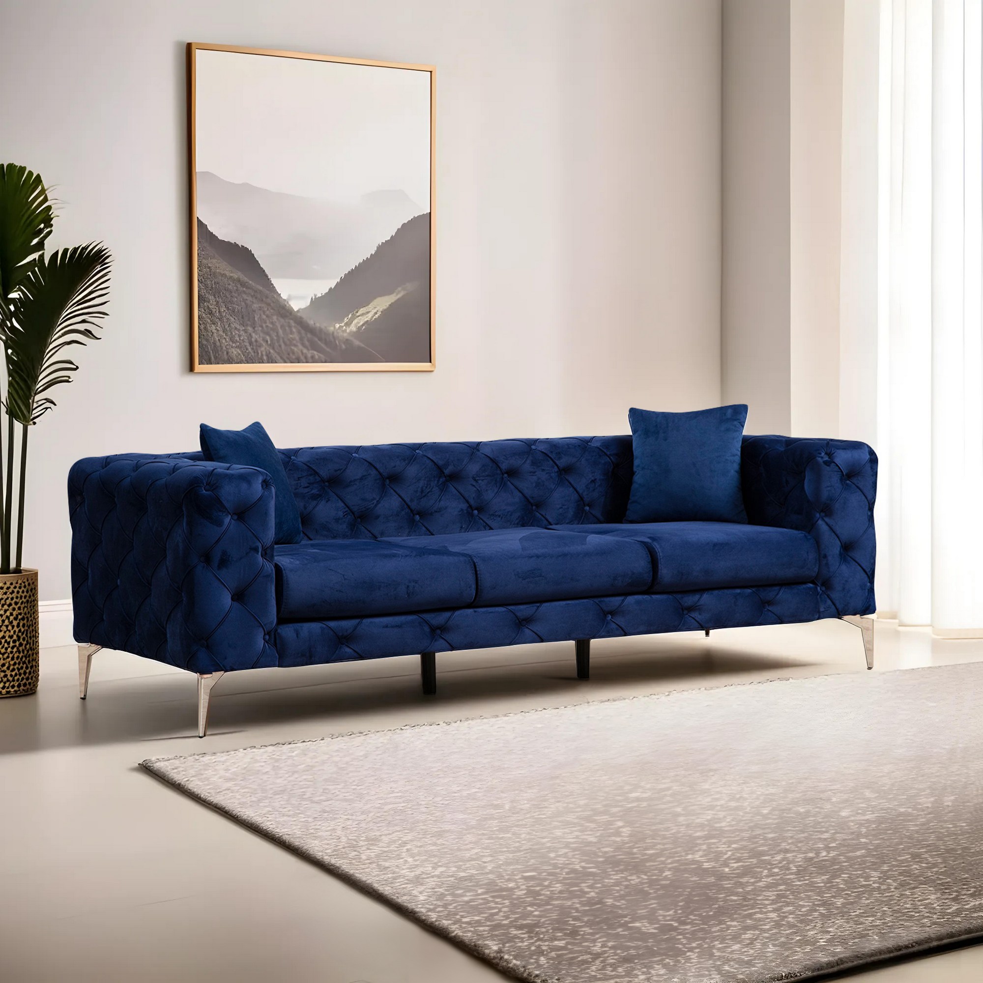 Como Sofa 3-seater Navy Blue