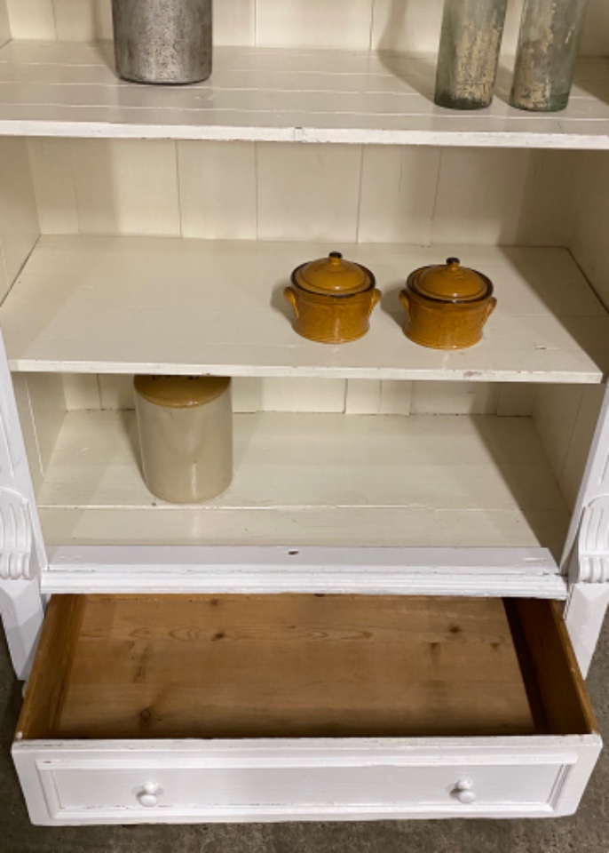Vintage Schrank Holz Weiß