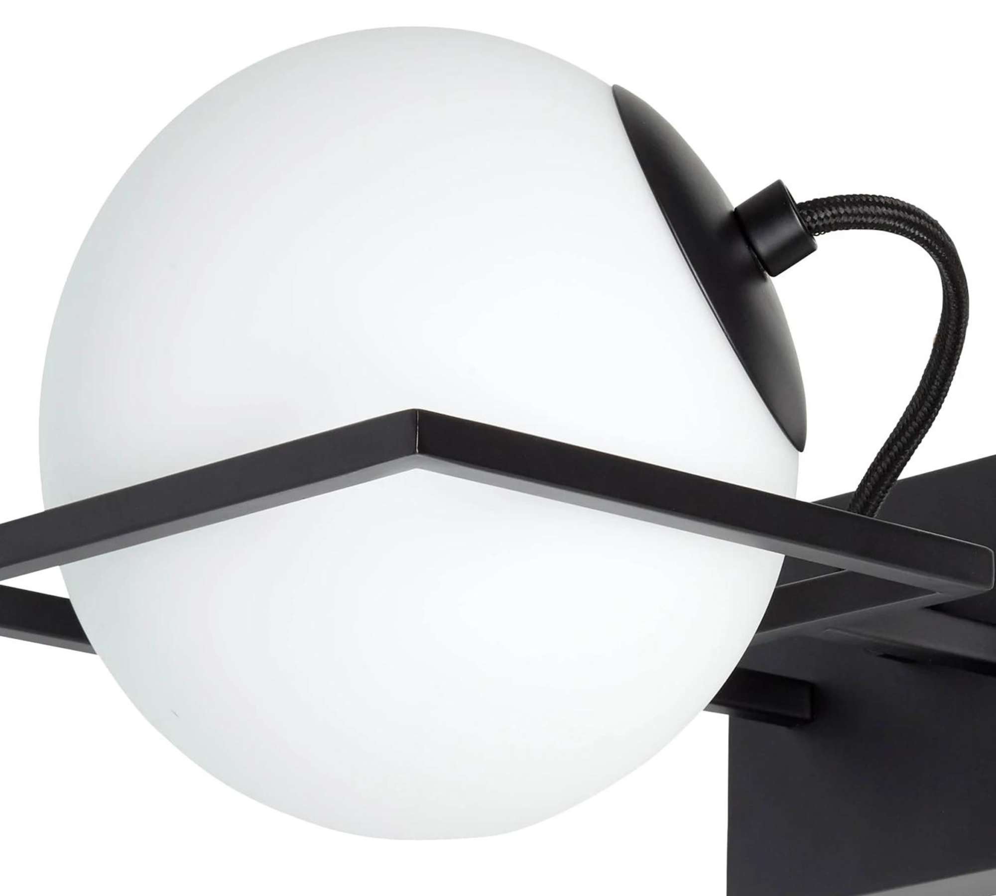 Wandleuchte 1-flammig Glas Metall Weiß