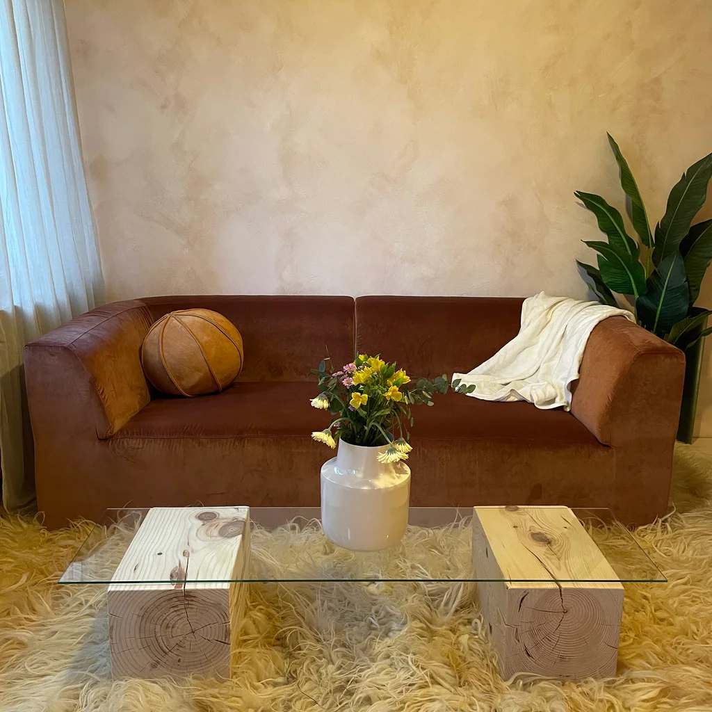 Hajen Modul-Sofa mit Kissen Blau