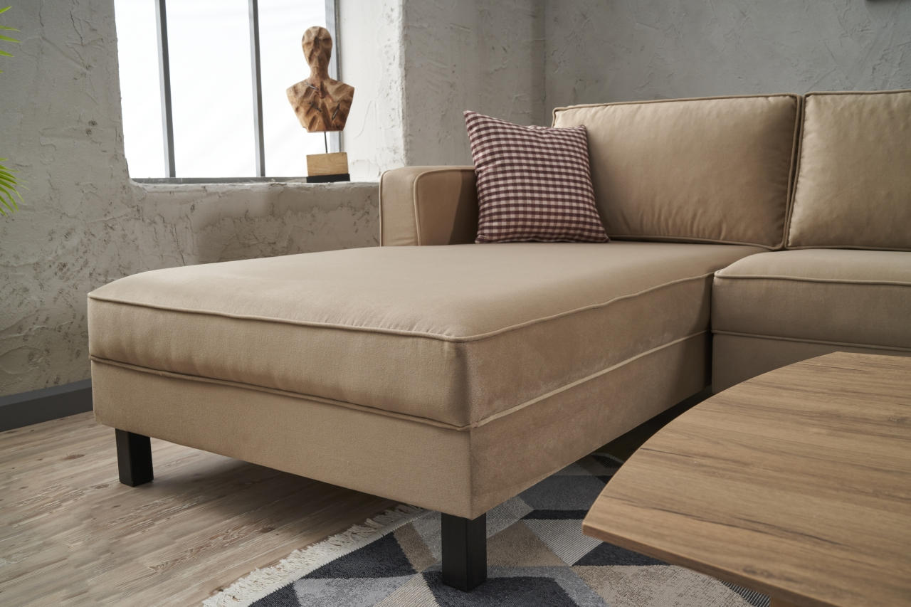 Kale Sofa Récmiere Links Samt Creme