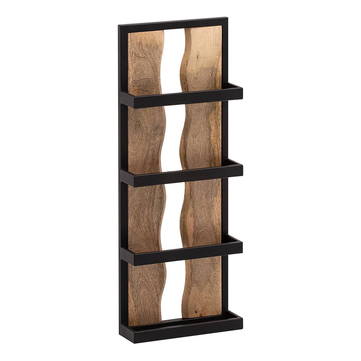 Bindji Wandregal Metall Mangoholz