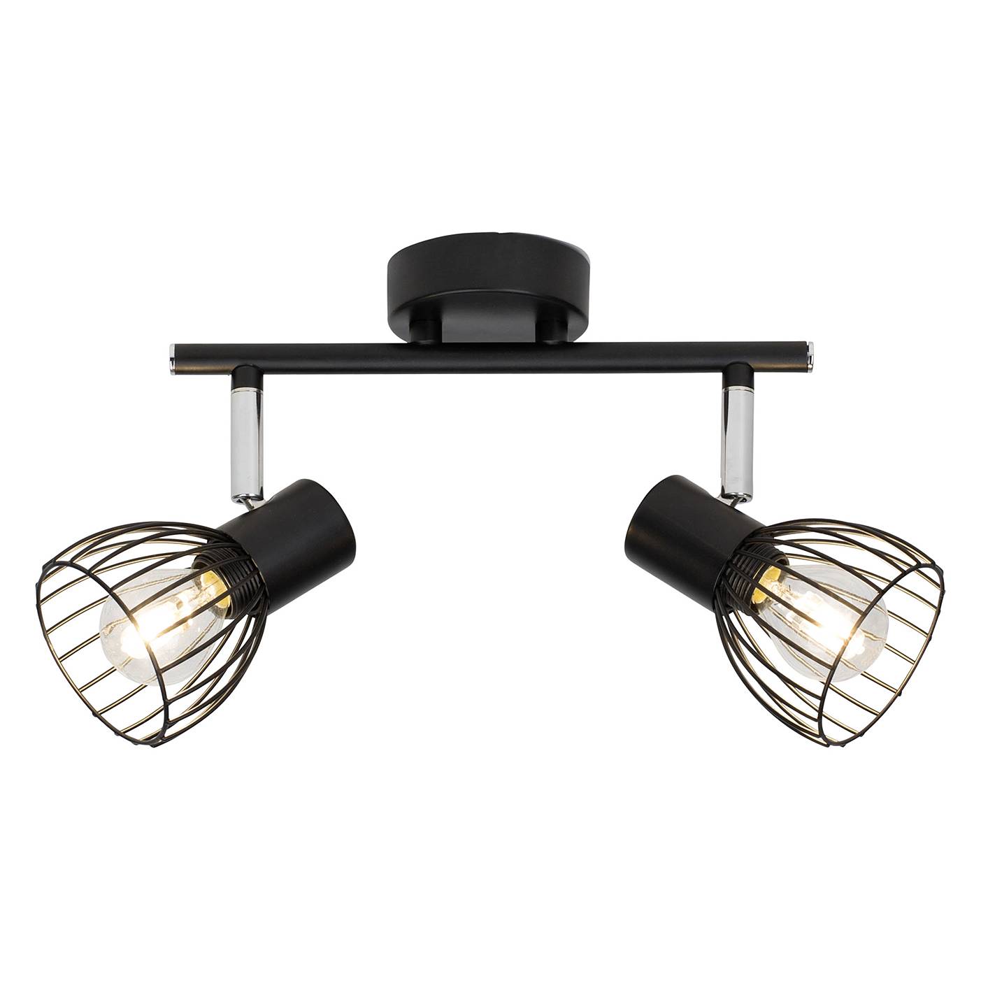 Deckenstrahler Blacky I Stahl Flammenanzahl: 2