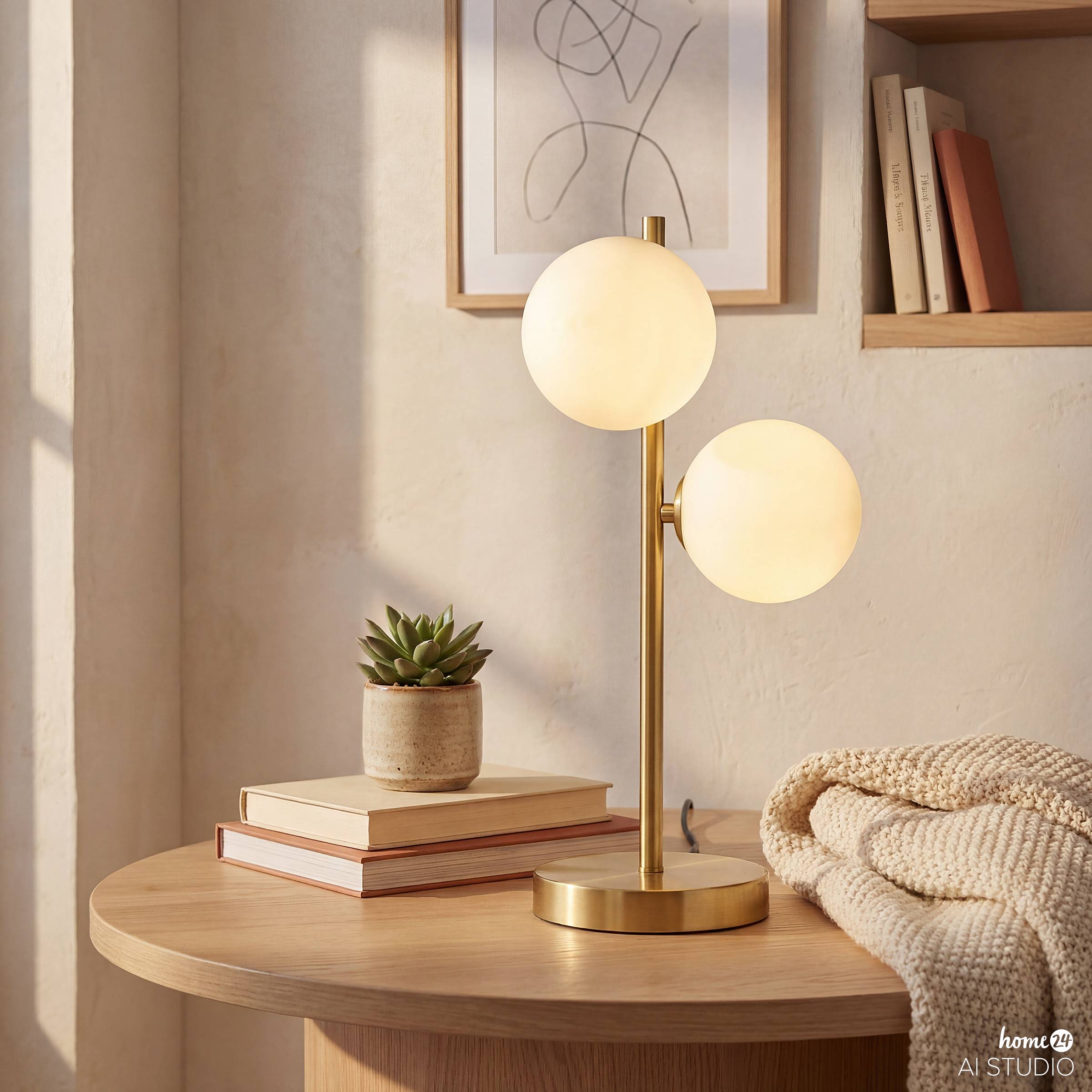 Table lamp Glena 1-light opal glass iron