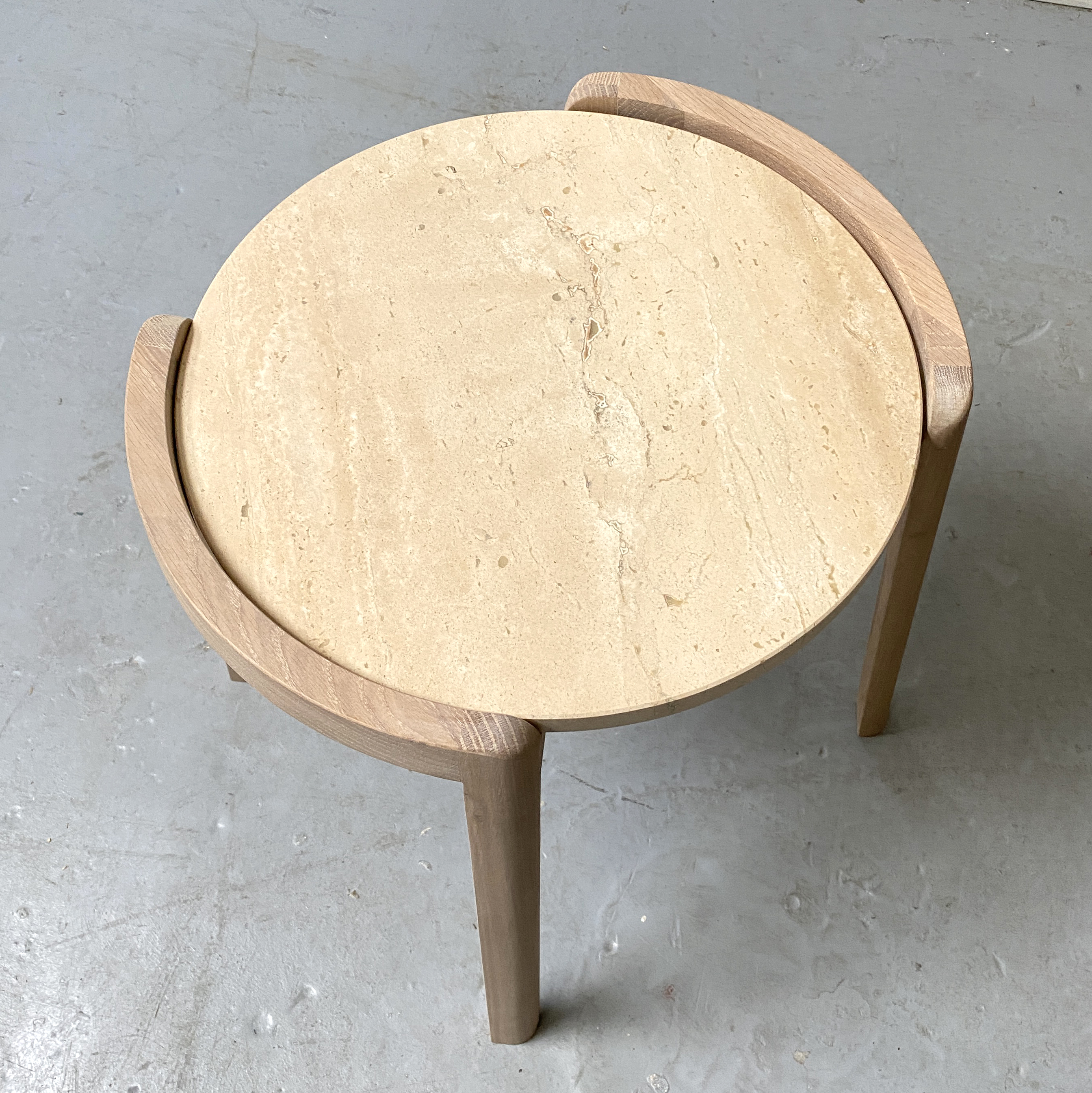 Bolia Mix Side Table Ø46cm Travertine Beige