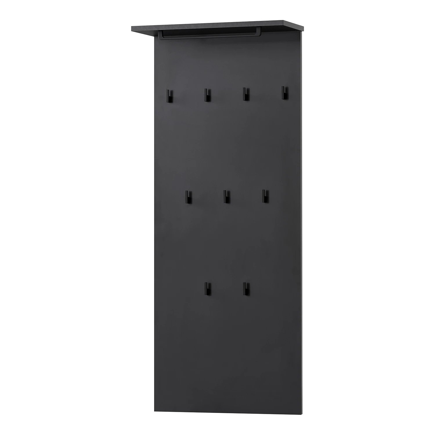 Garderobe Metall Holz Schwarz