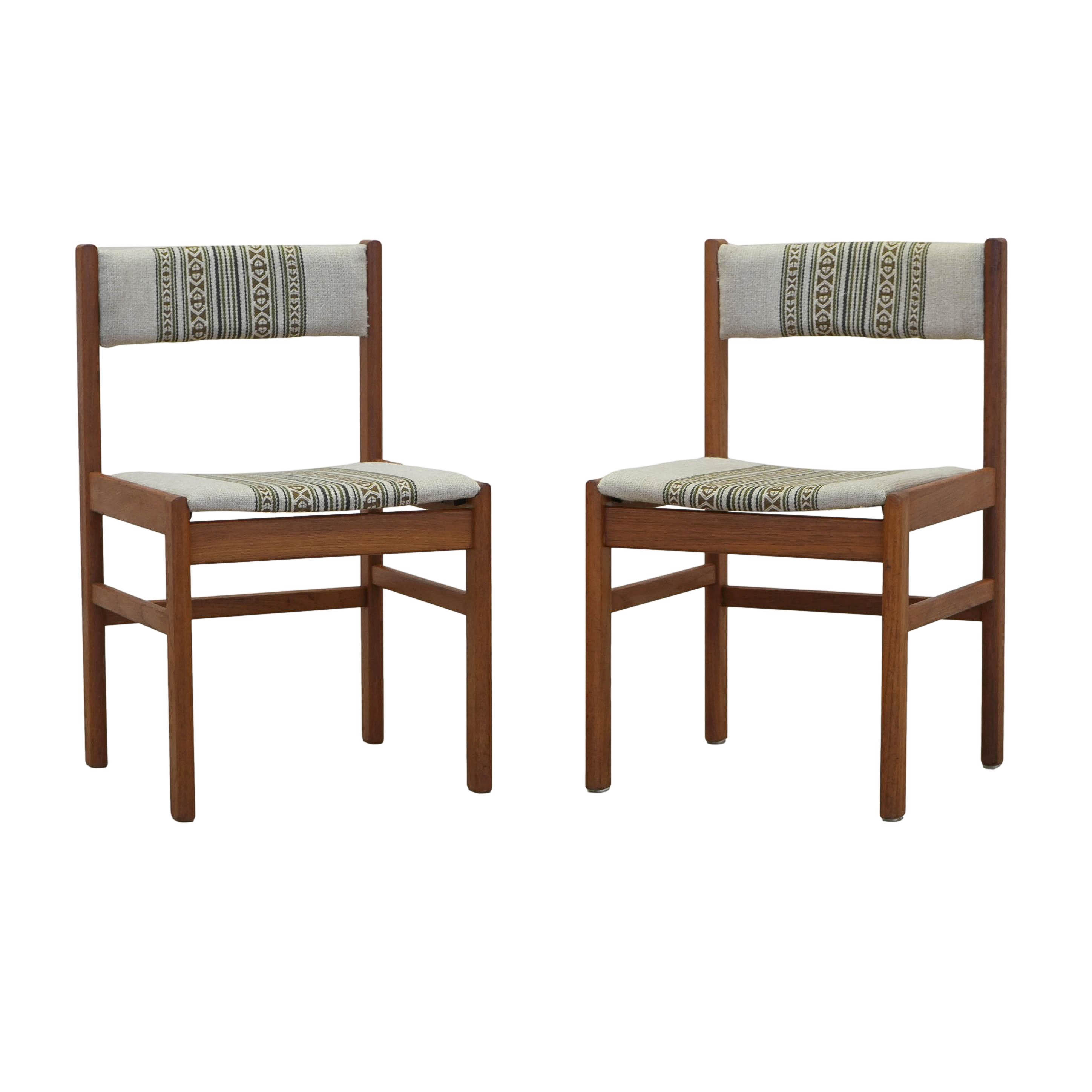 2er Set Teak-Stühle 1970er Jahre