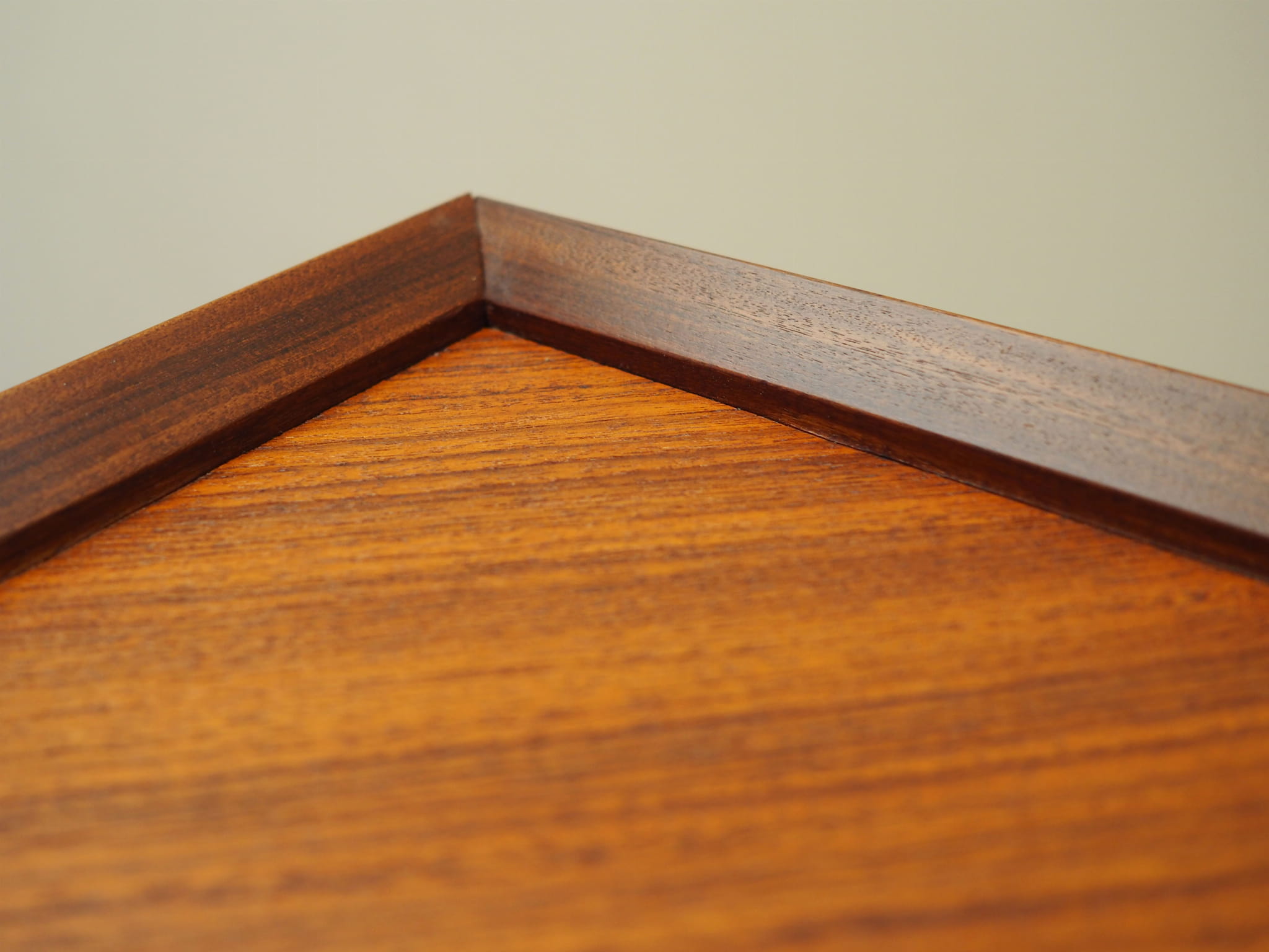Vintage corner cabinet teak brown 1970s