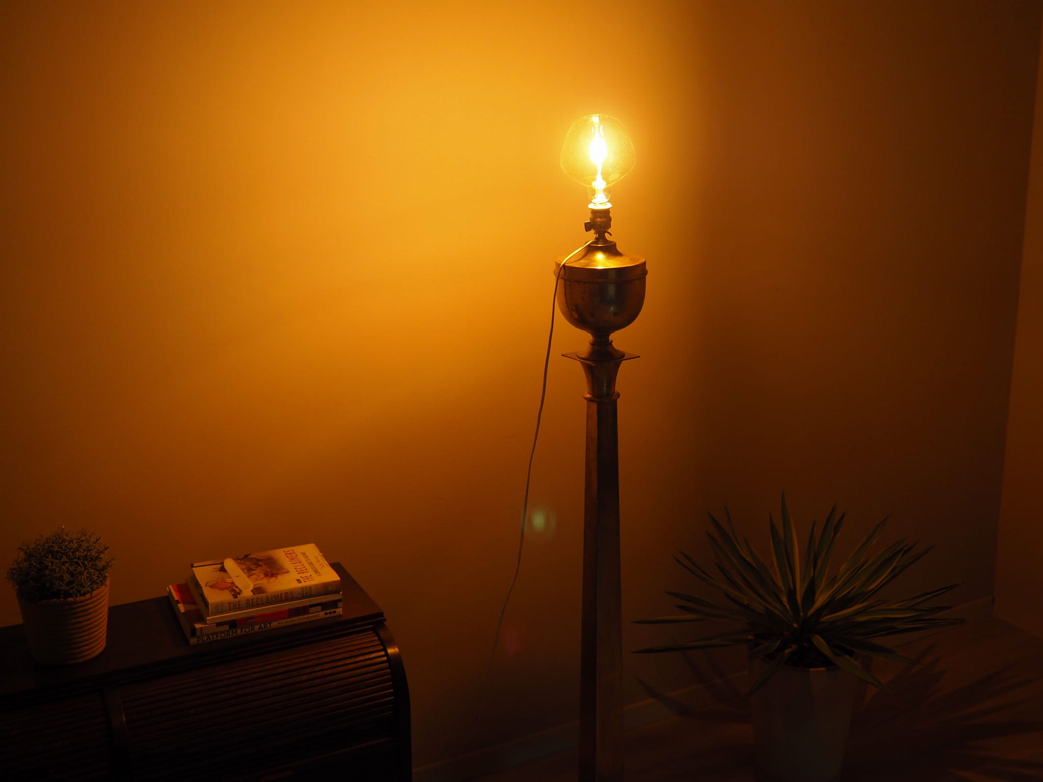 Stehlampe Messing Gold 1960er Jahre