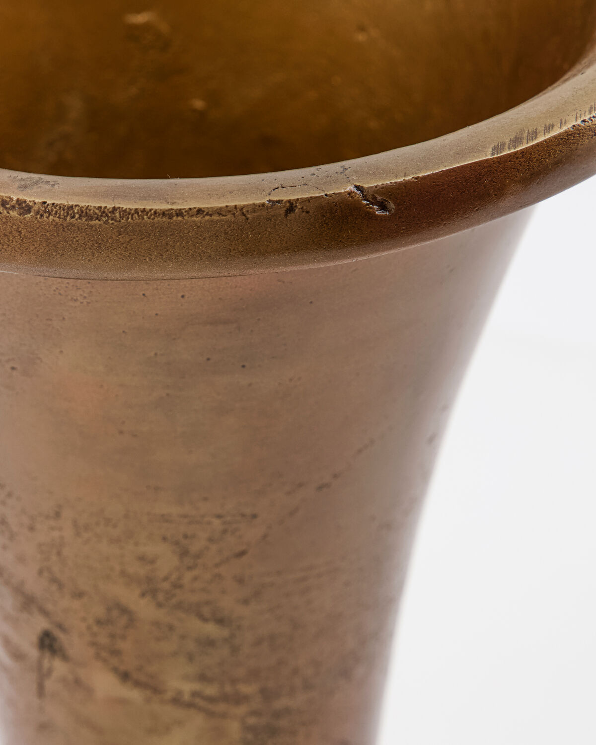 2x HDFlorist Vase Antique Brass