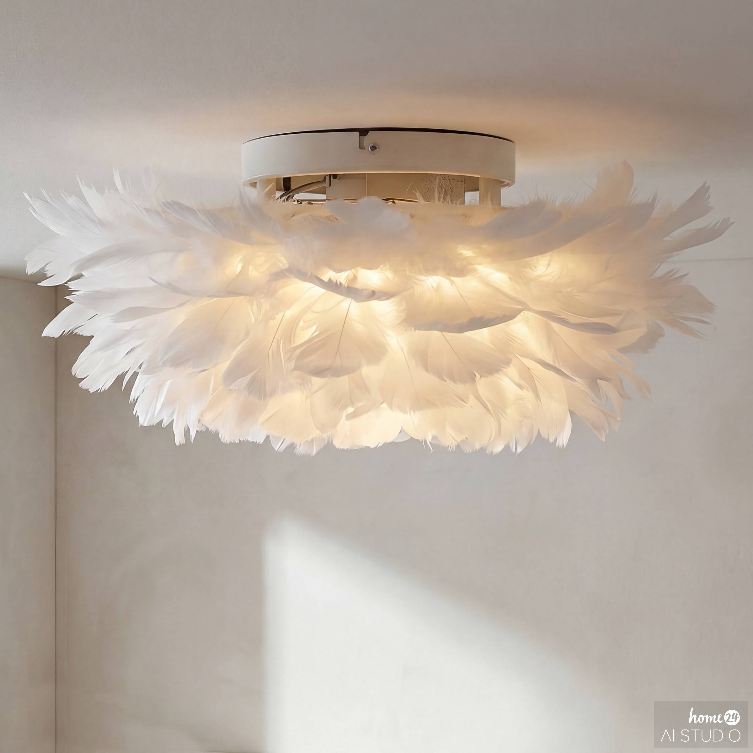 Haloa Deckenleuchte 1-flammig Federn Eisen