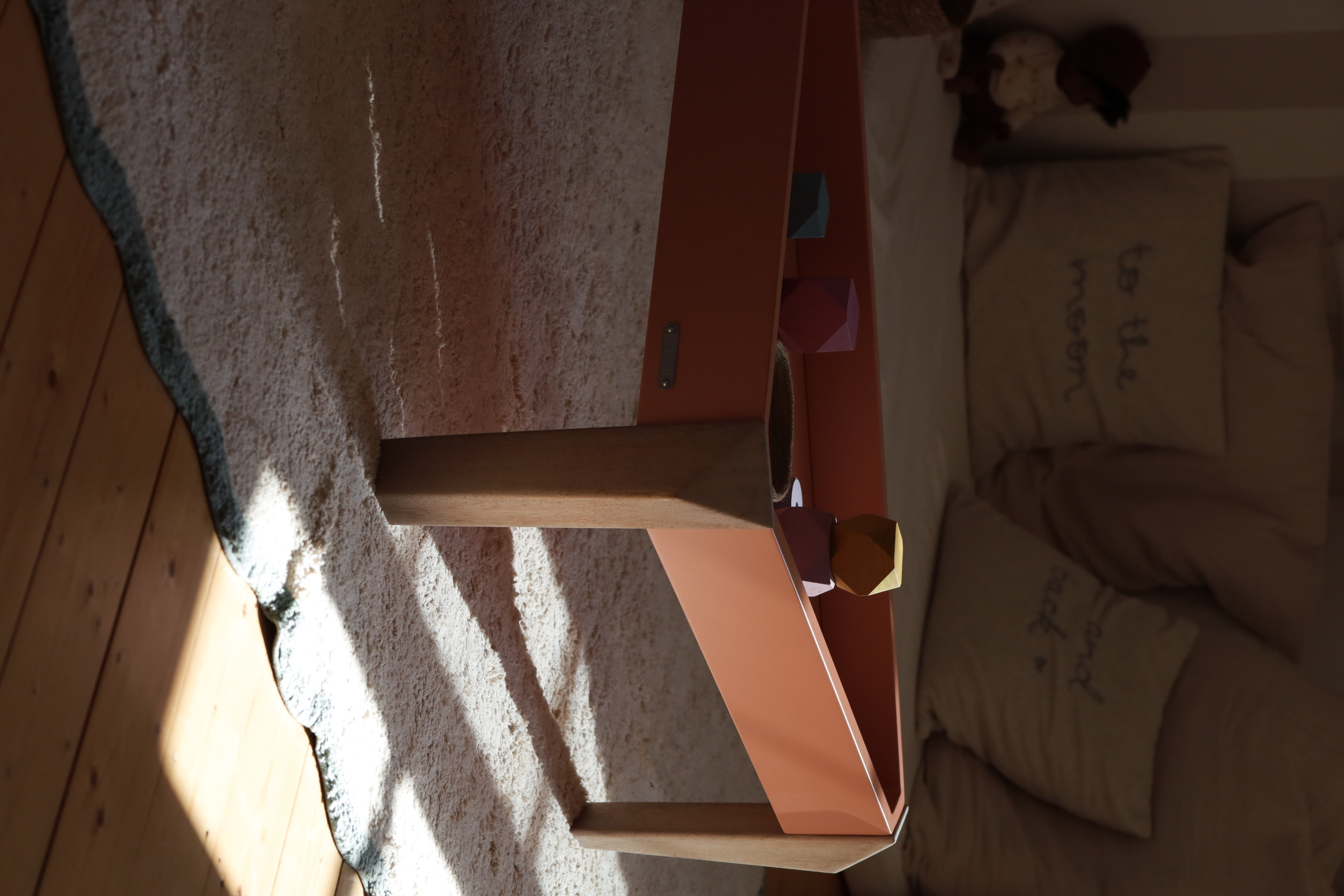 Brixx Beistelltisch Aluminium Teakholz Rosa