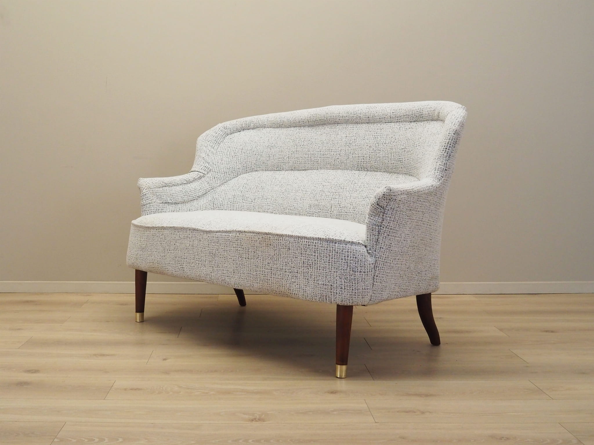 2-Sitzer Sofa Mischgewebe Weiß 1960er Jahre