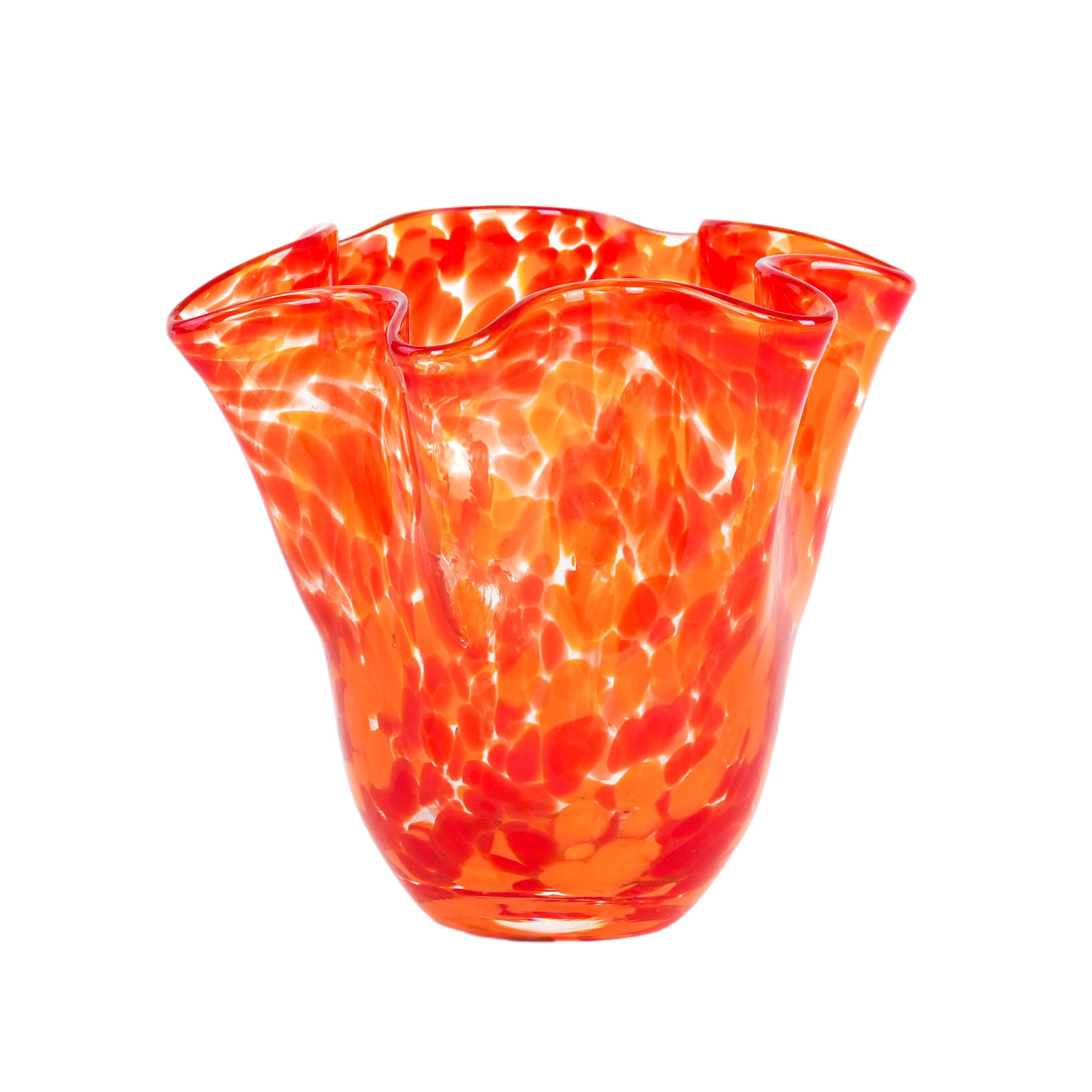 Glasvase 1970er Jahre Orange
