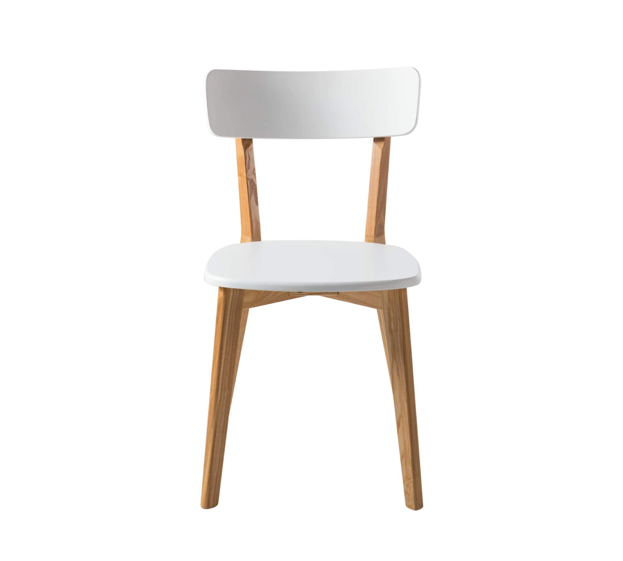 2x Dining chair Ash wood White Ash