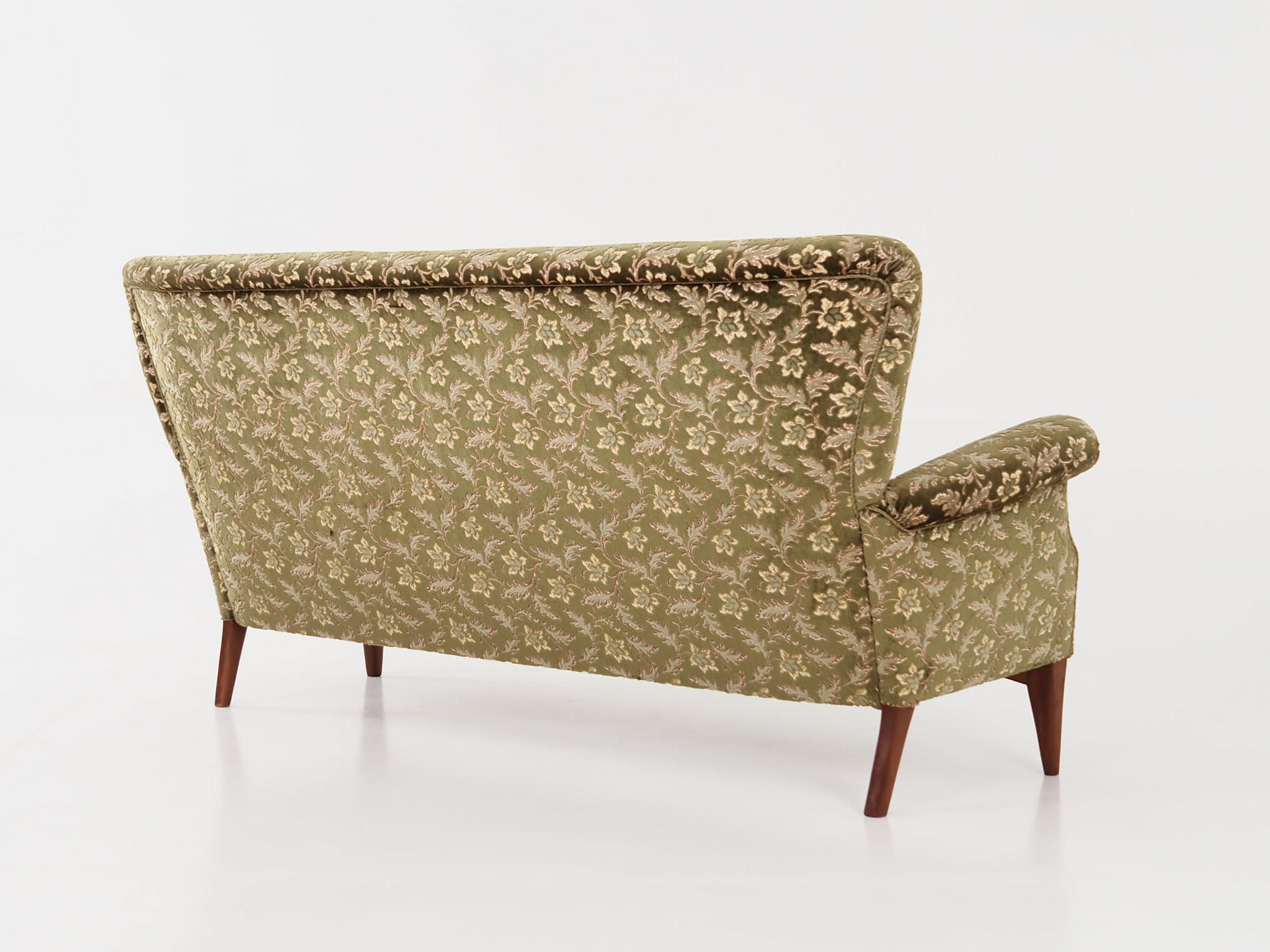 Vintage Sofa Beech wood Textile Green 1960s