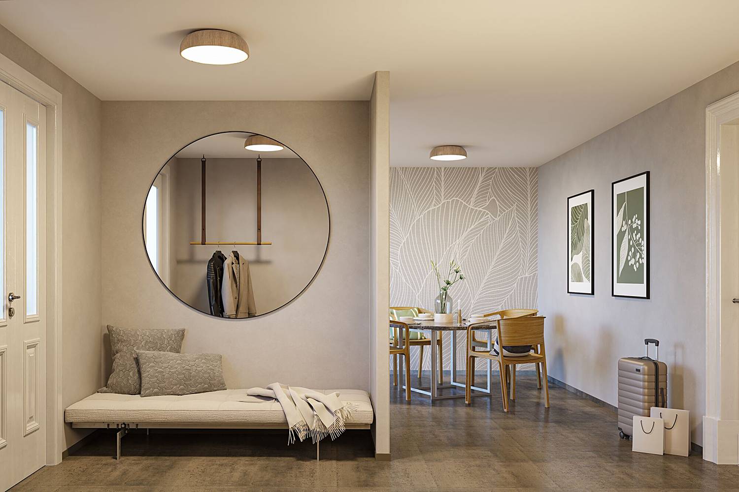 1-Flame Ceiling Light Oka Acrylic Glass Light Brown